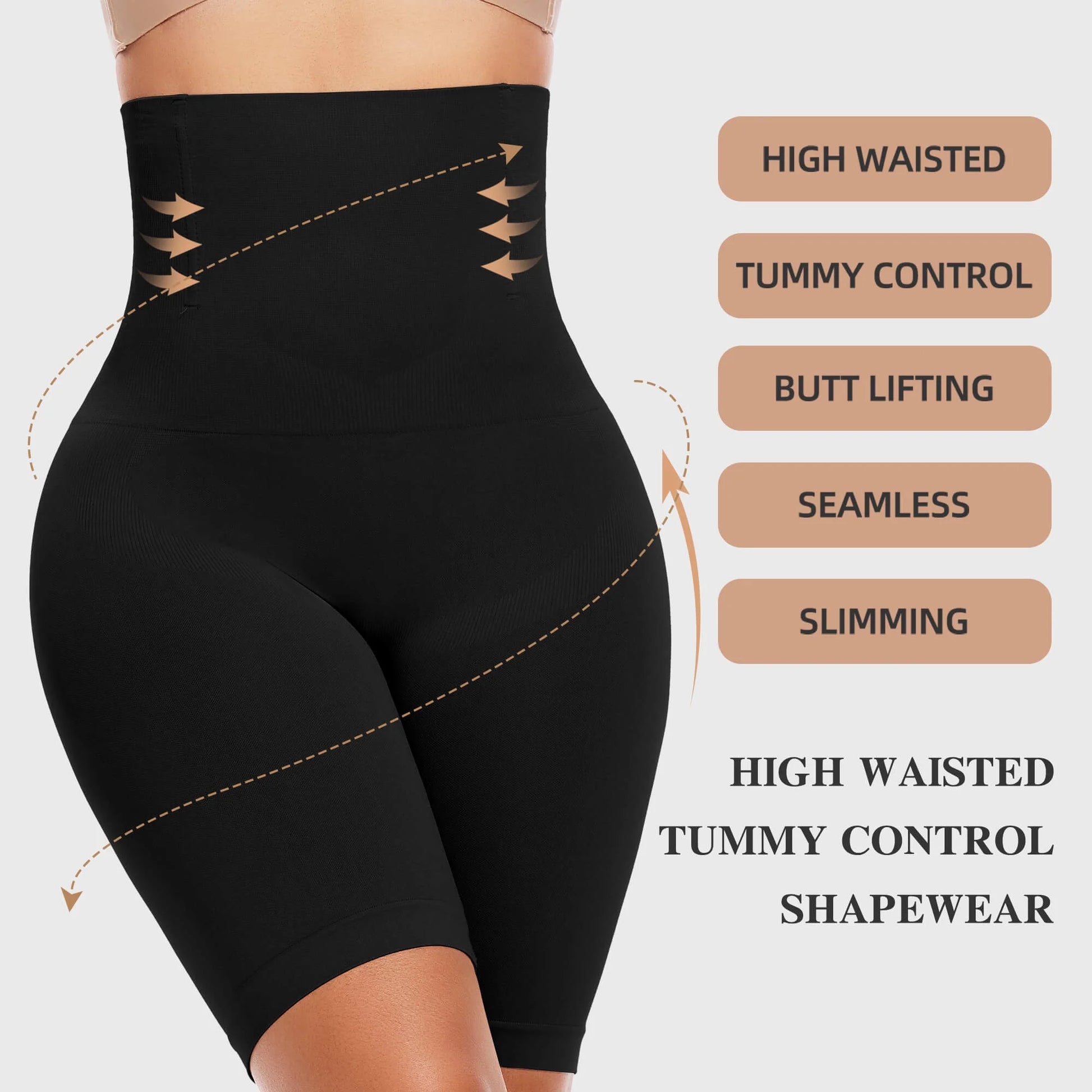 High-Waisted Tummy Control Shapewear Panties