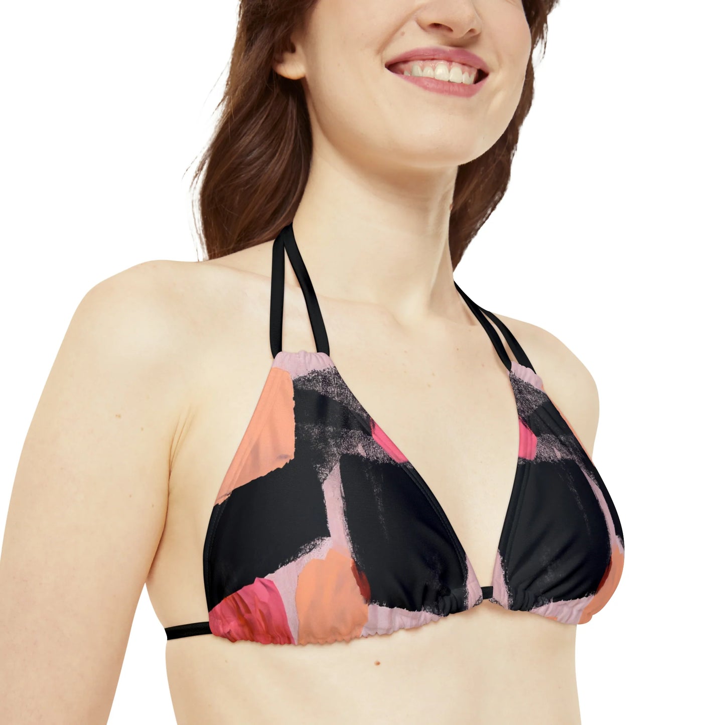 Two-Piece Swimsuit Strappy Bikini Set Mini Art and Design by Queennoble