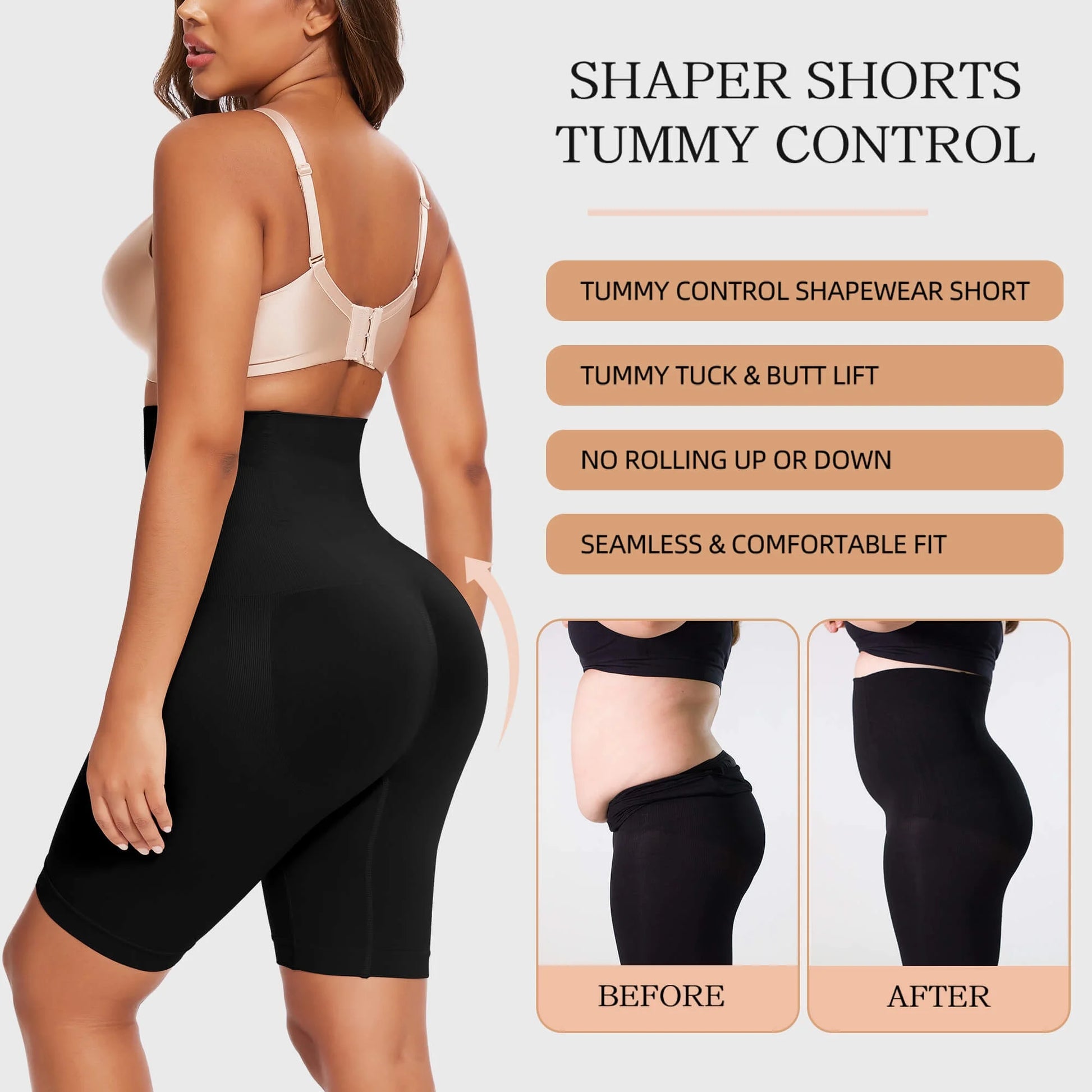 High-Waisted Tummy Control Shapewear Panties