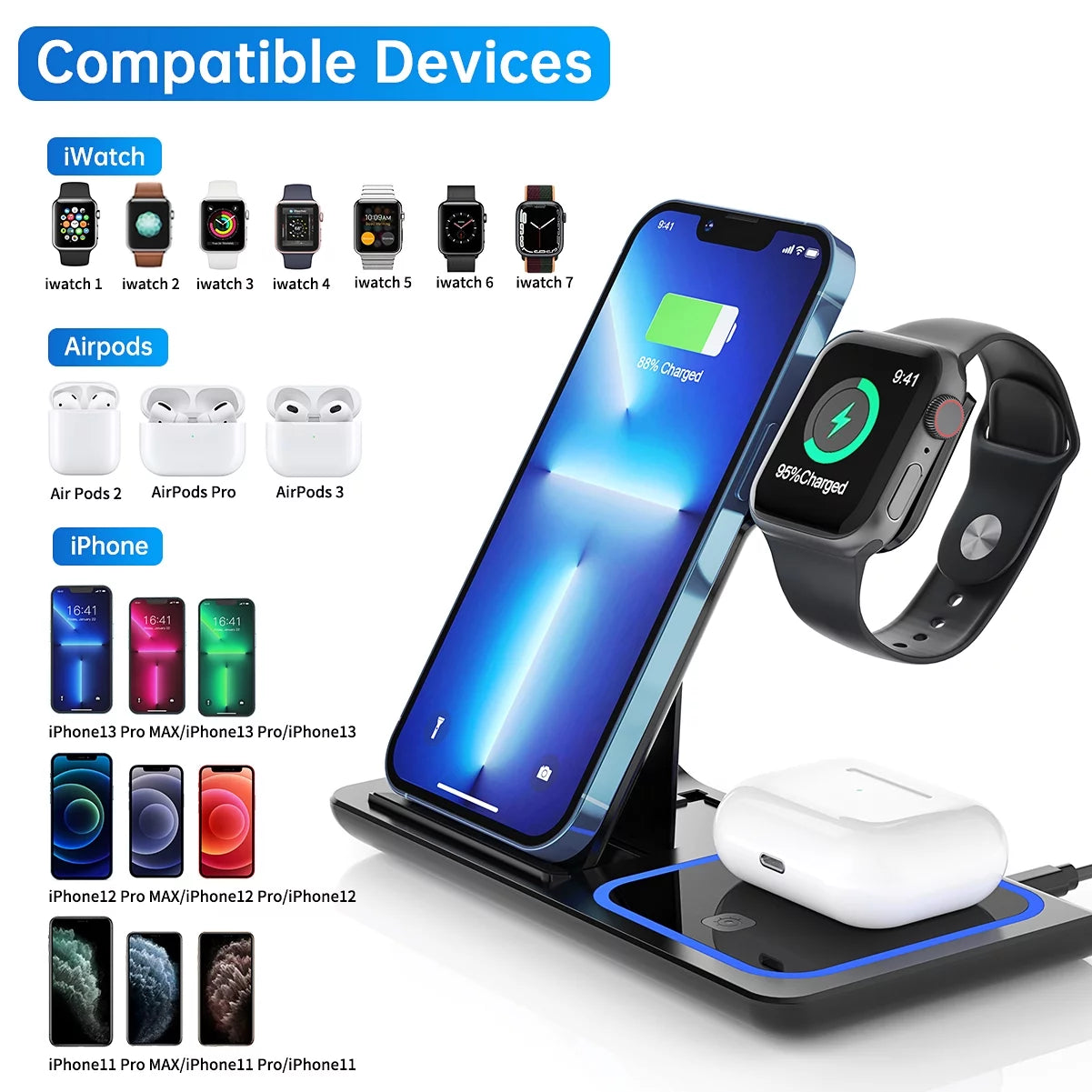 3-in-1 Wireless Charging Station