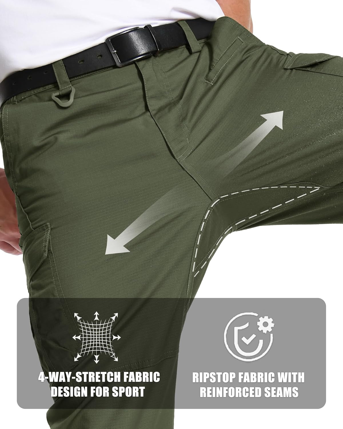 Men's Tactical Cargo Pants: 9 Pockets, Ripstop, Water-Repellent, Perfect for Work & Outdoor