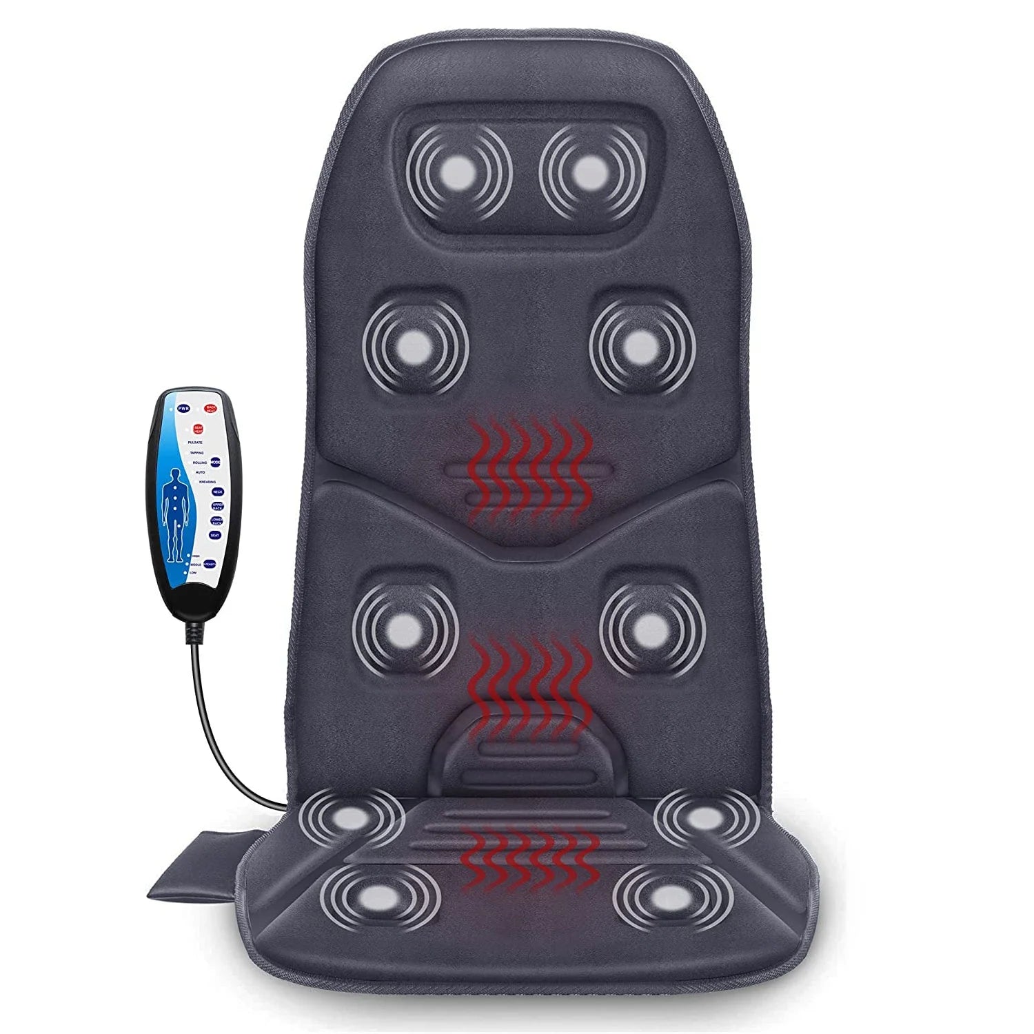 Vibration Massage Seat Cushion Back Massager with Heat Chair Pad Gifts for Men/Dad