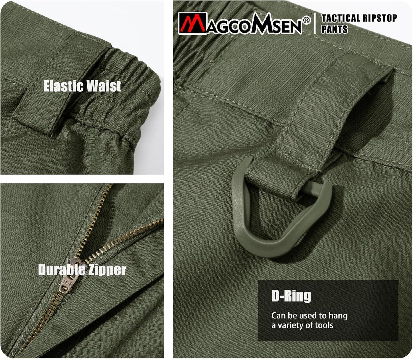 Men's Tactical Cargo Pants: 9 Pockets, Ripstop, Water-Repellent, Perfect for Work & Outdoor