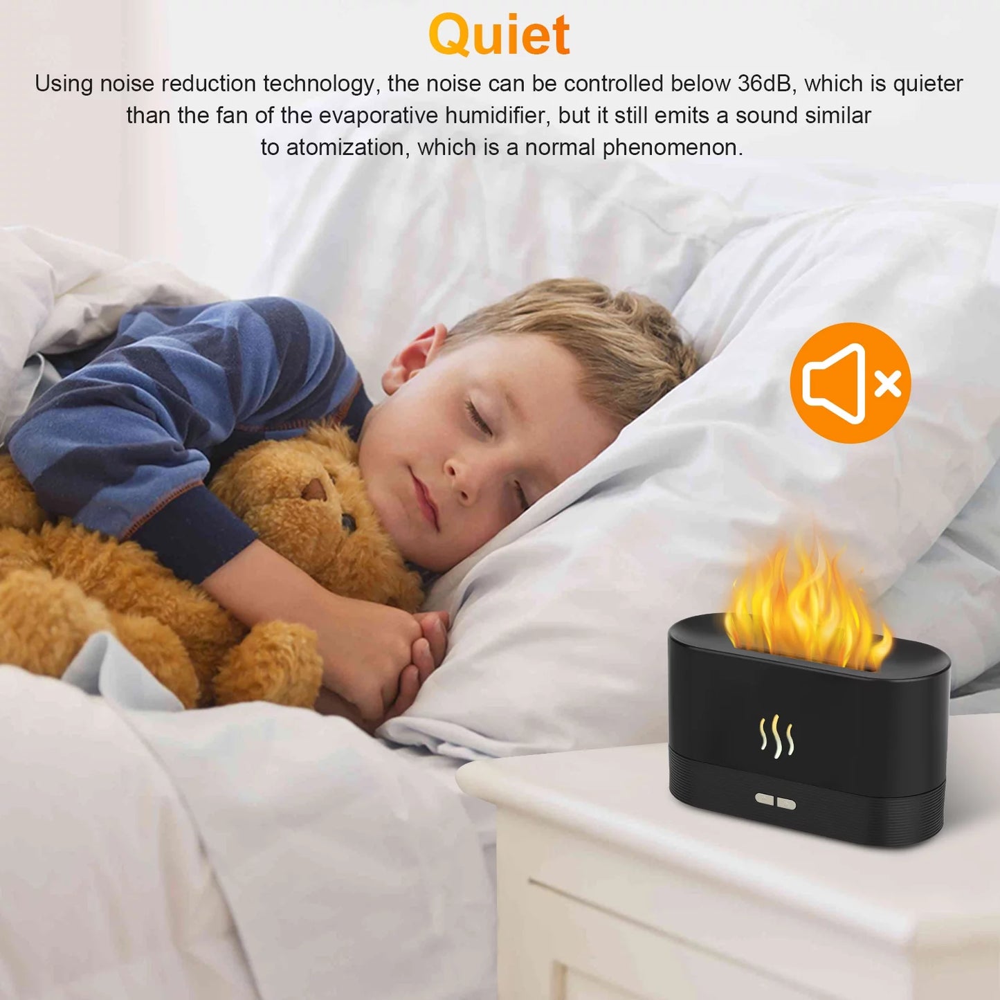 USB Flame Humidifier for Home, Office & Spa