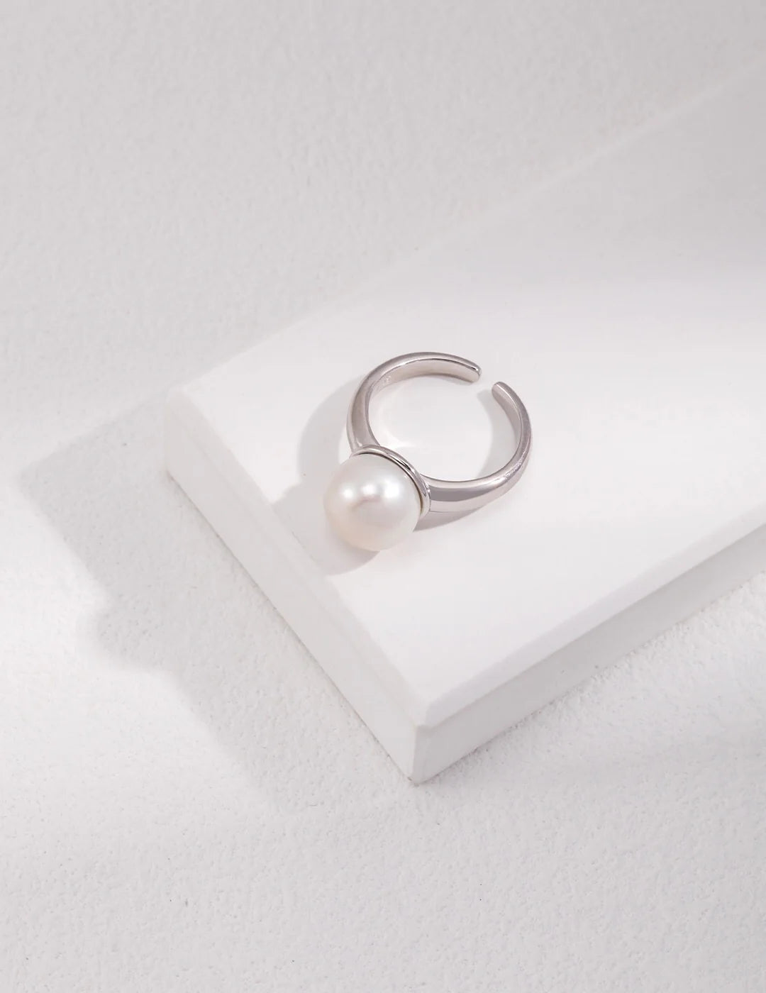 Large Pearl Open Ring