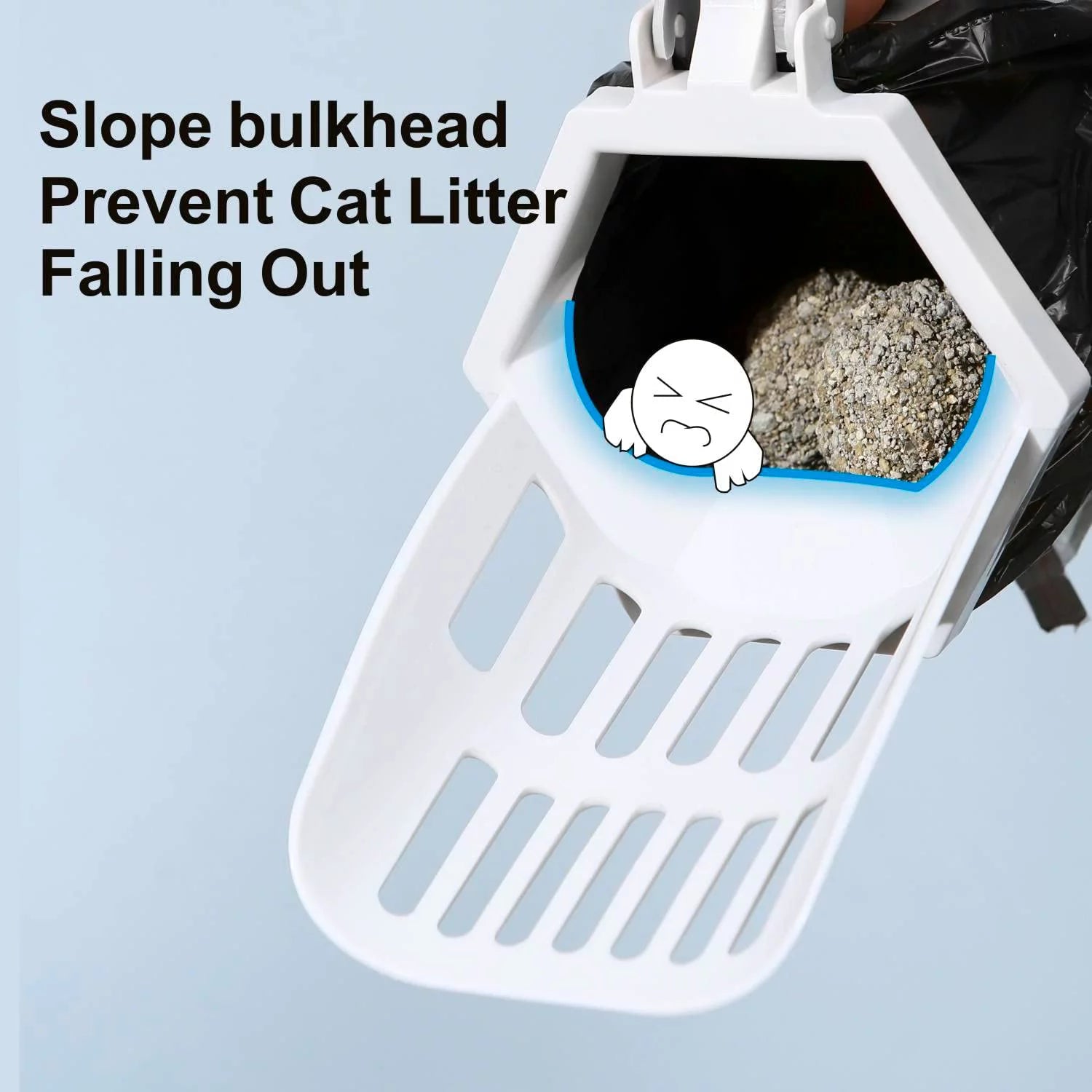 Portable Cat Litter Scooper with 200 Refill Bags