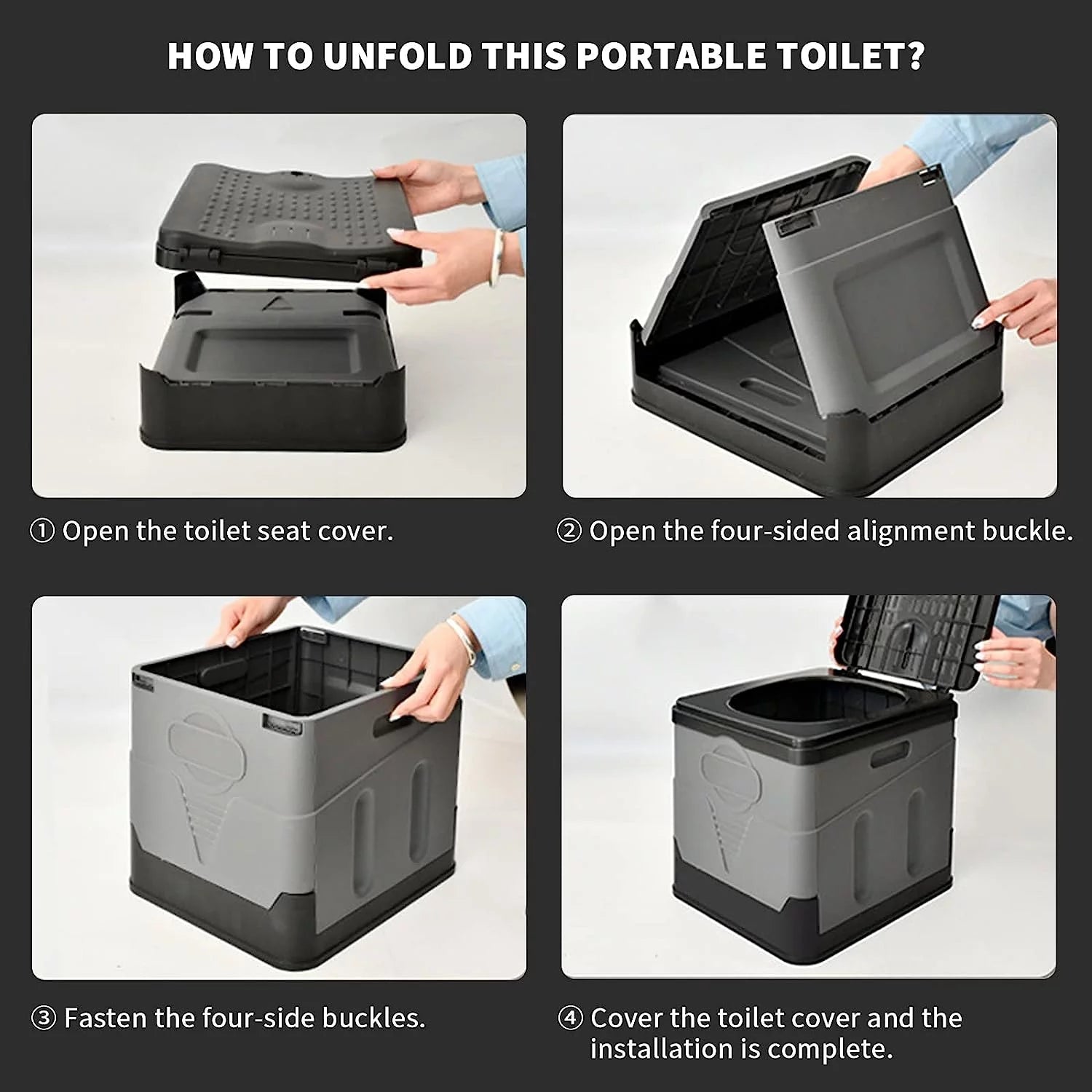 Foldable Travel Toilet for Camping & Outdoors