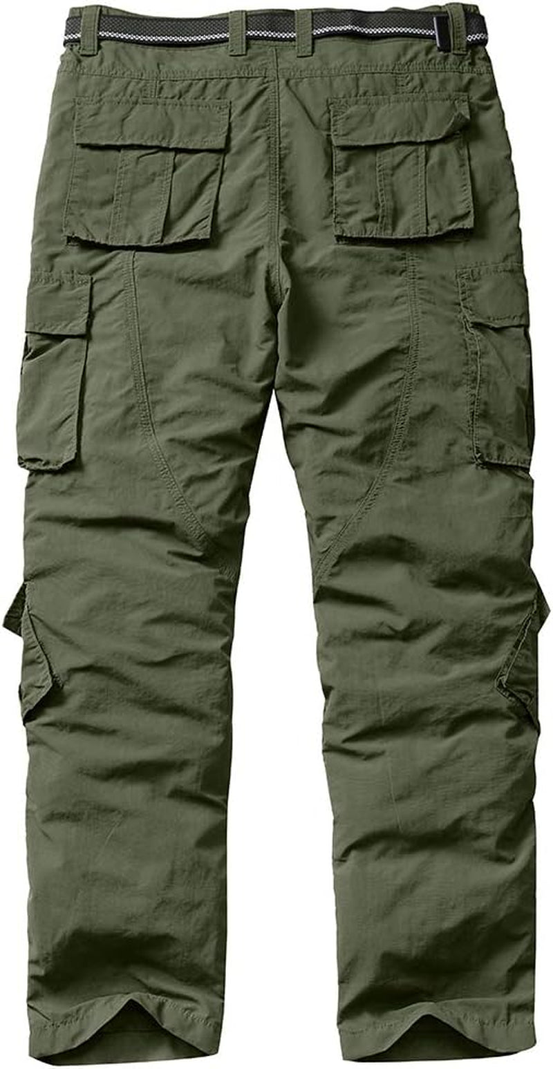 Men's Lightweight Hiking Cargo Pants: Quick-Drying, 8 Pockets, Perfect for Outdoors