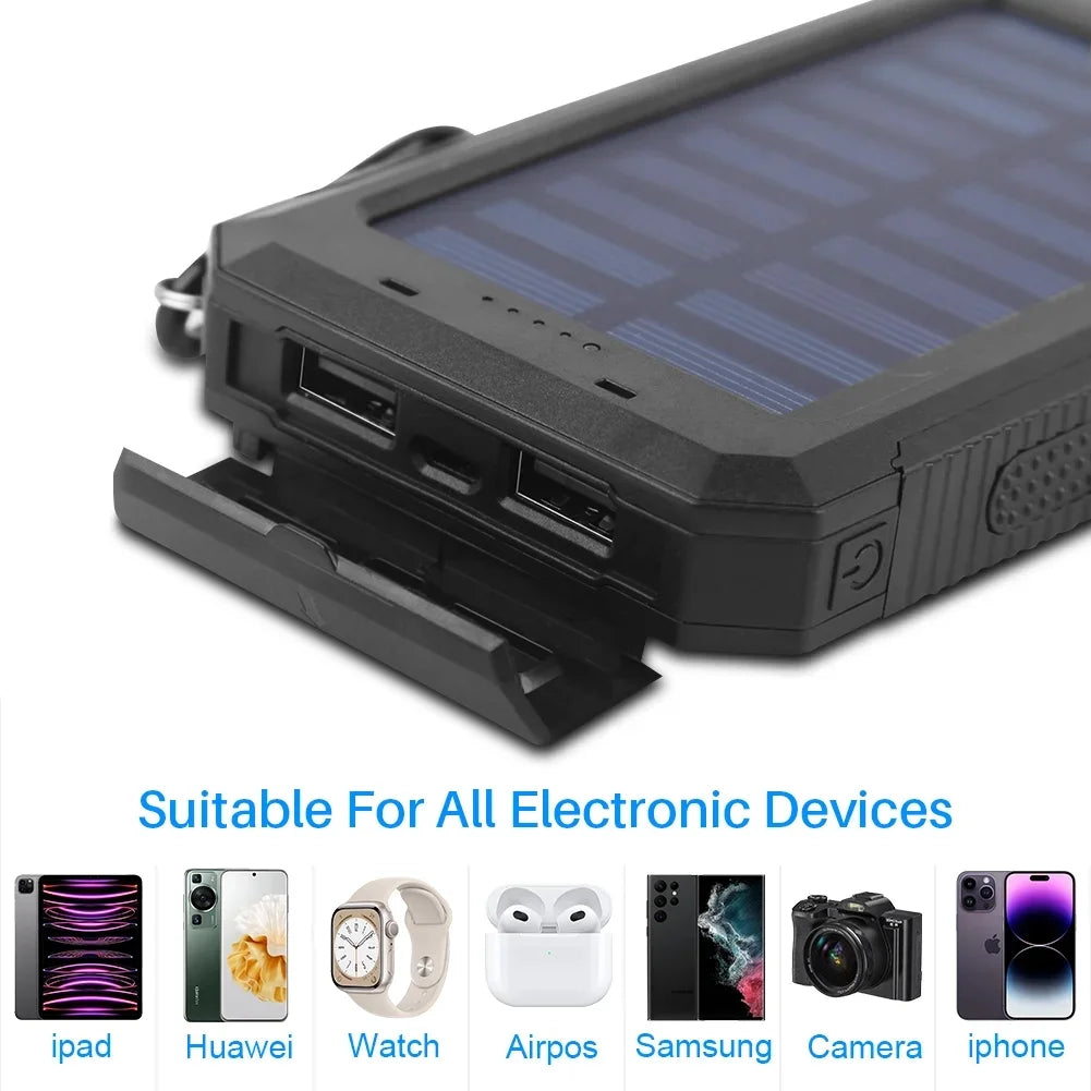 Portable Solar Power Bank, 20000mAh, for Phones & Android