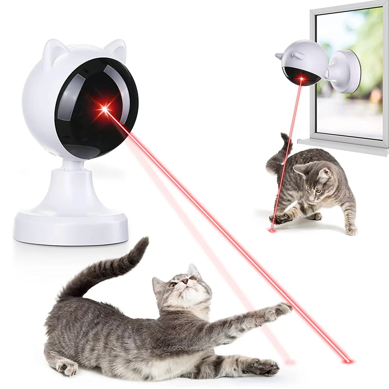 Interactive Laser Cat Toy, Automatic & Rotating