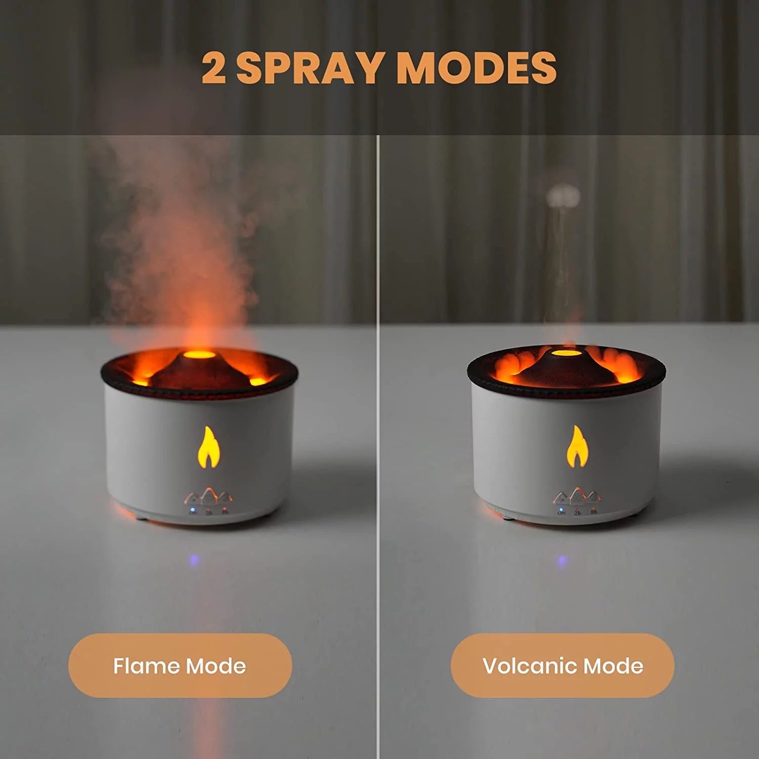 Flame & Volcano Diffuser: Ultrasonic Essential Oil Humidifier