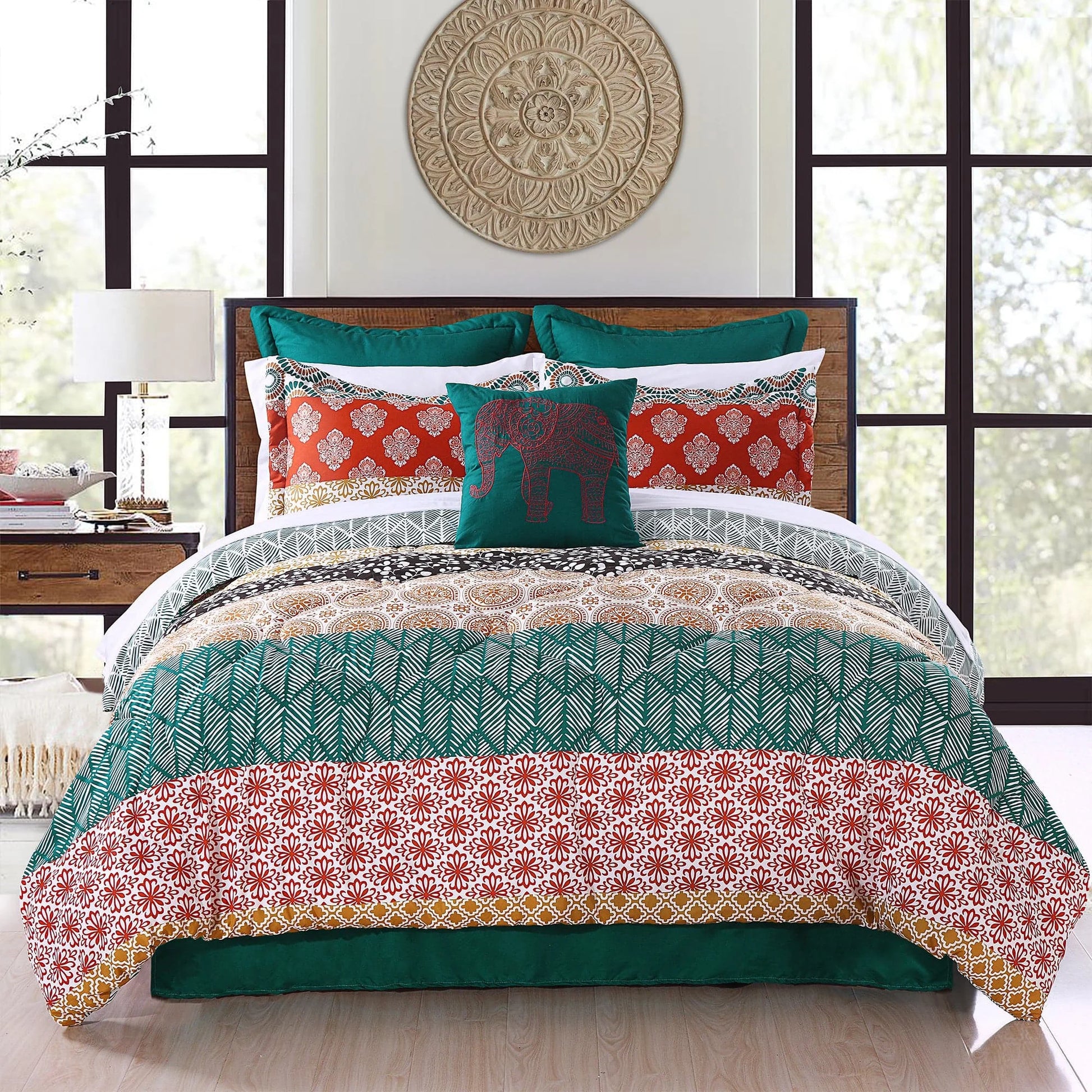 Bohemian Stripe 7 Piece Comforter Set by