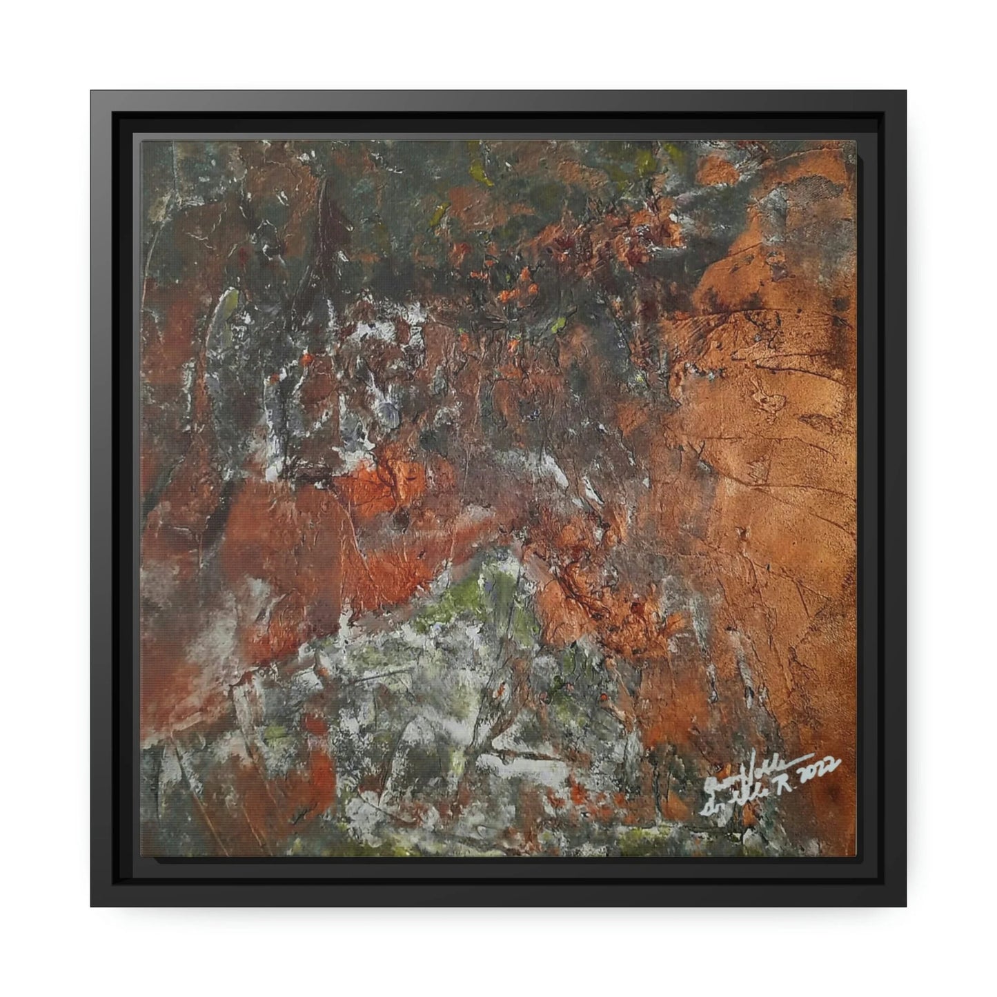 Canvas Wall Art Matte with Frame & Eco- Friendly RUST - by Queennoble