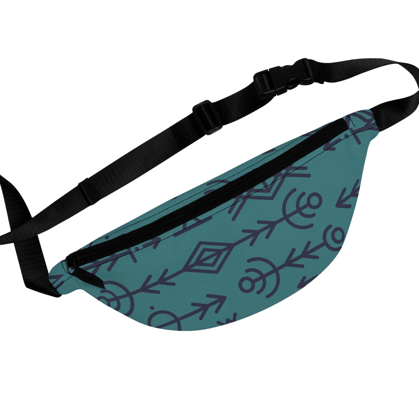 Fanny Pack TRIBAL TEAL Minimal by Queennoble