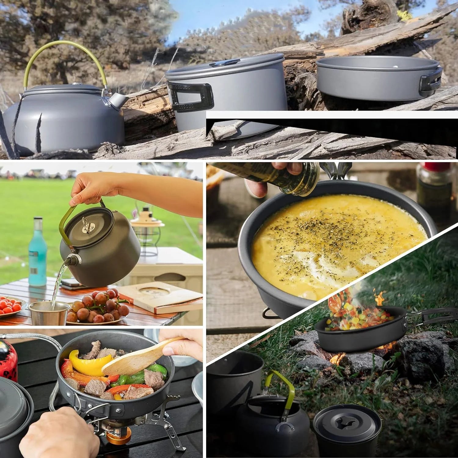 10 Piece Aluminum Camping Mess Kit