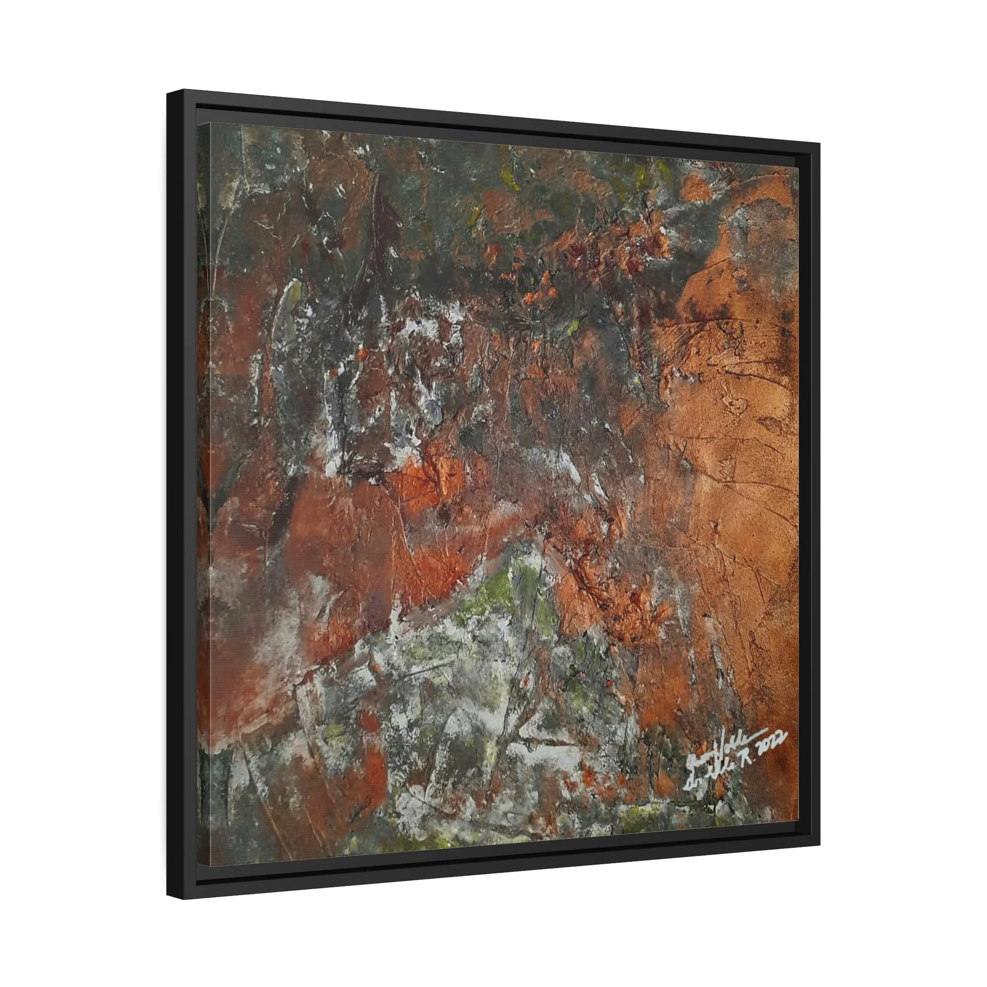 Canvas Wall Art Matte with Frame & Eco- Friendly RUST - by Queennoble