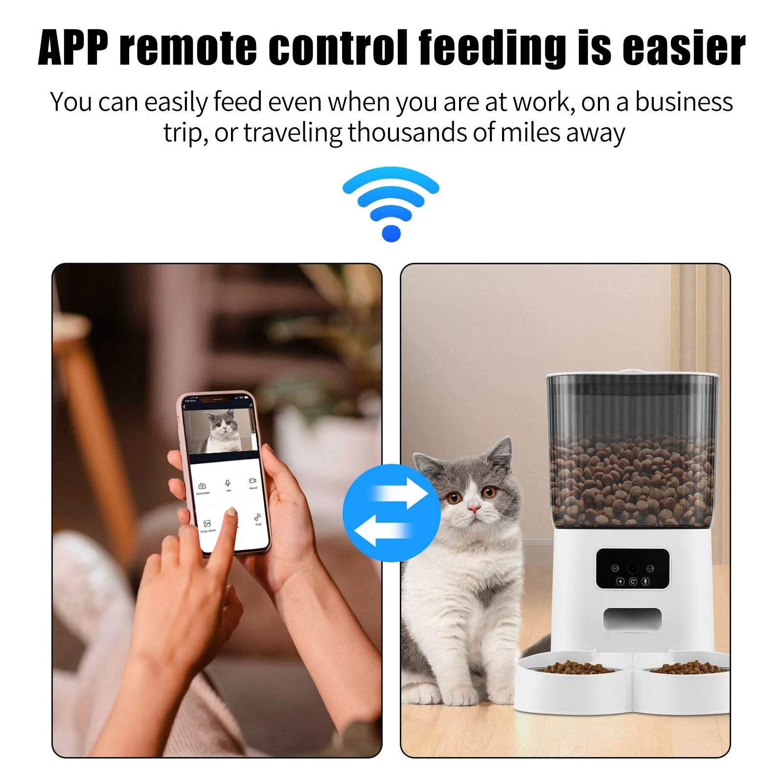 Smart Pet Feeder with 1080p Camera & App Control