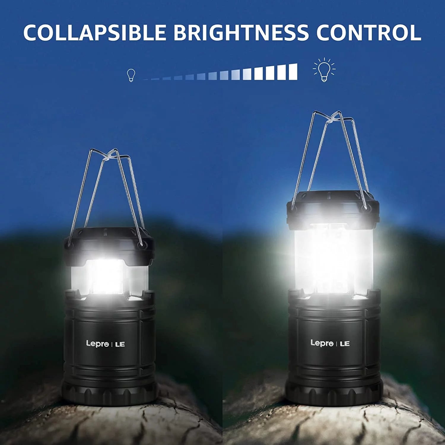 4-Pack LED Collapsible Camping Lanterns (Water Resistant)