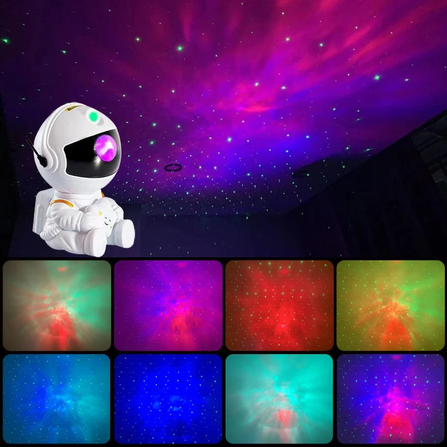 NEW Astronaut Galaxy Starry Projector Night Light Star Sky Night Lamp for Bedroom Home Decorative Kids Birthday Gift