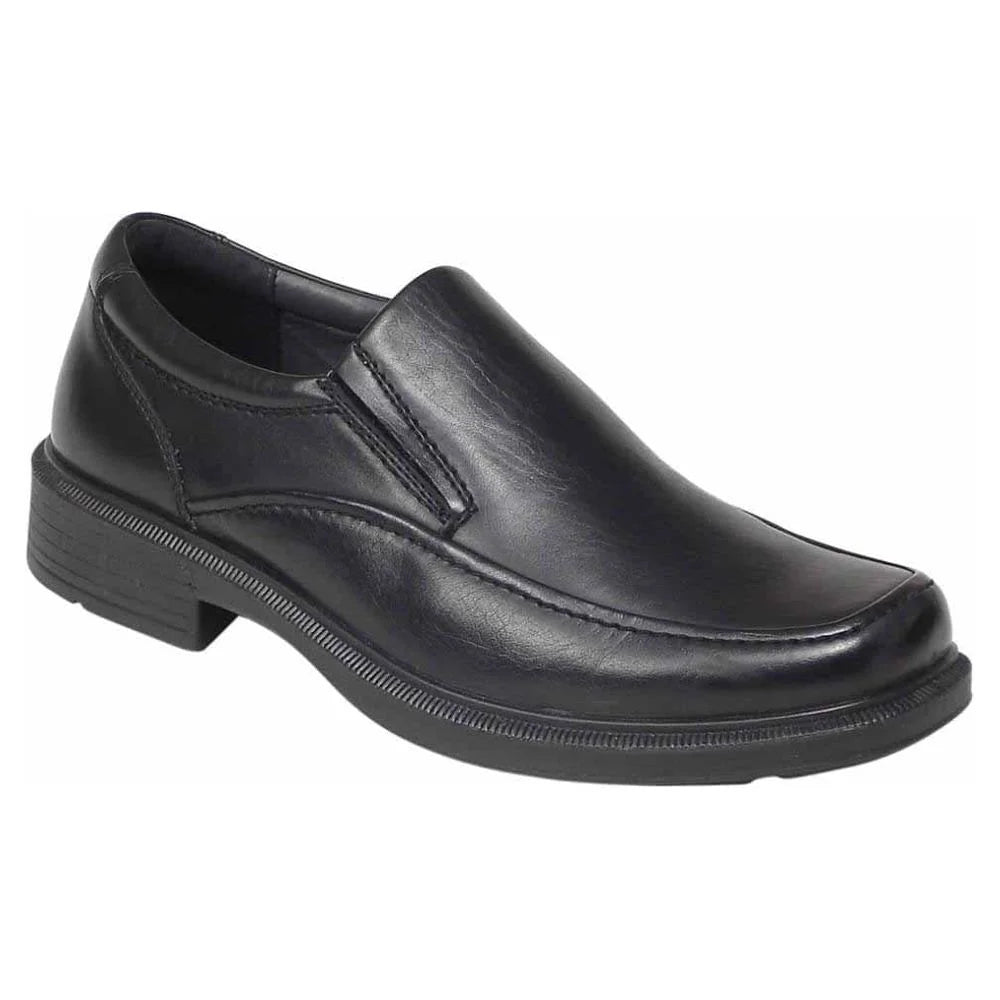 Men'S Brooklyn Leather Dress Comfort Loafer - Black - 14 Wide