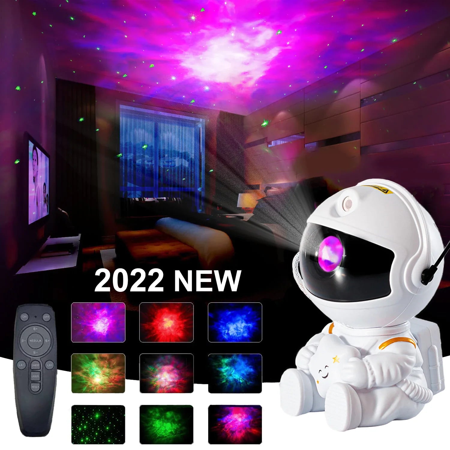 3-in-1 Star Projector: Galaxy, Nebula, Stars