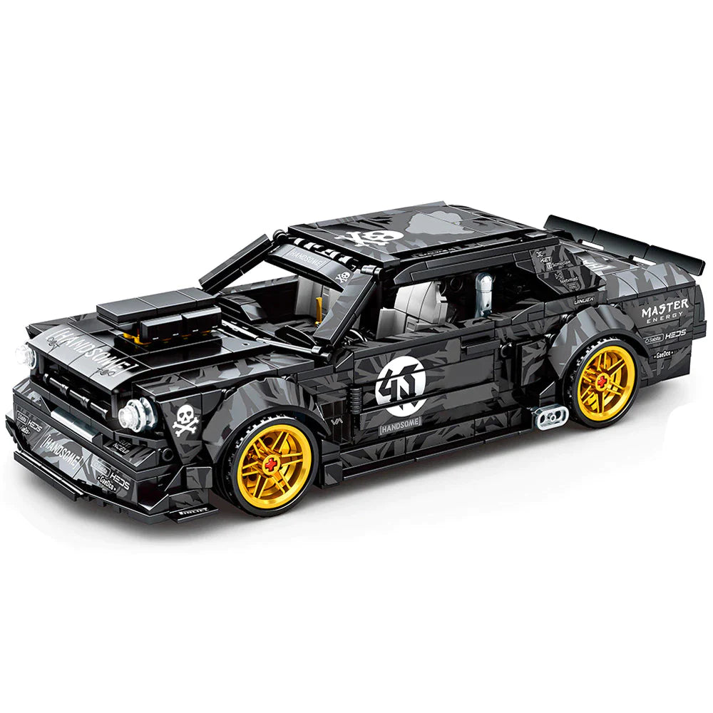 Speed Champions Cars Ford Mustang 2014 Building Blocks Car Ken Block Stickers Drift Ghost Pull Back Model Toys