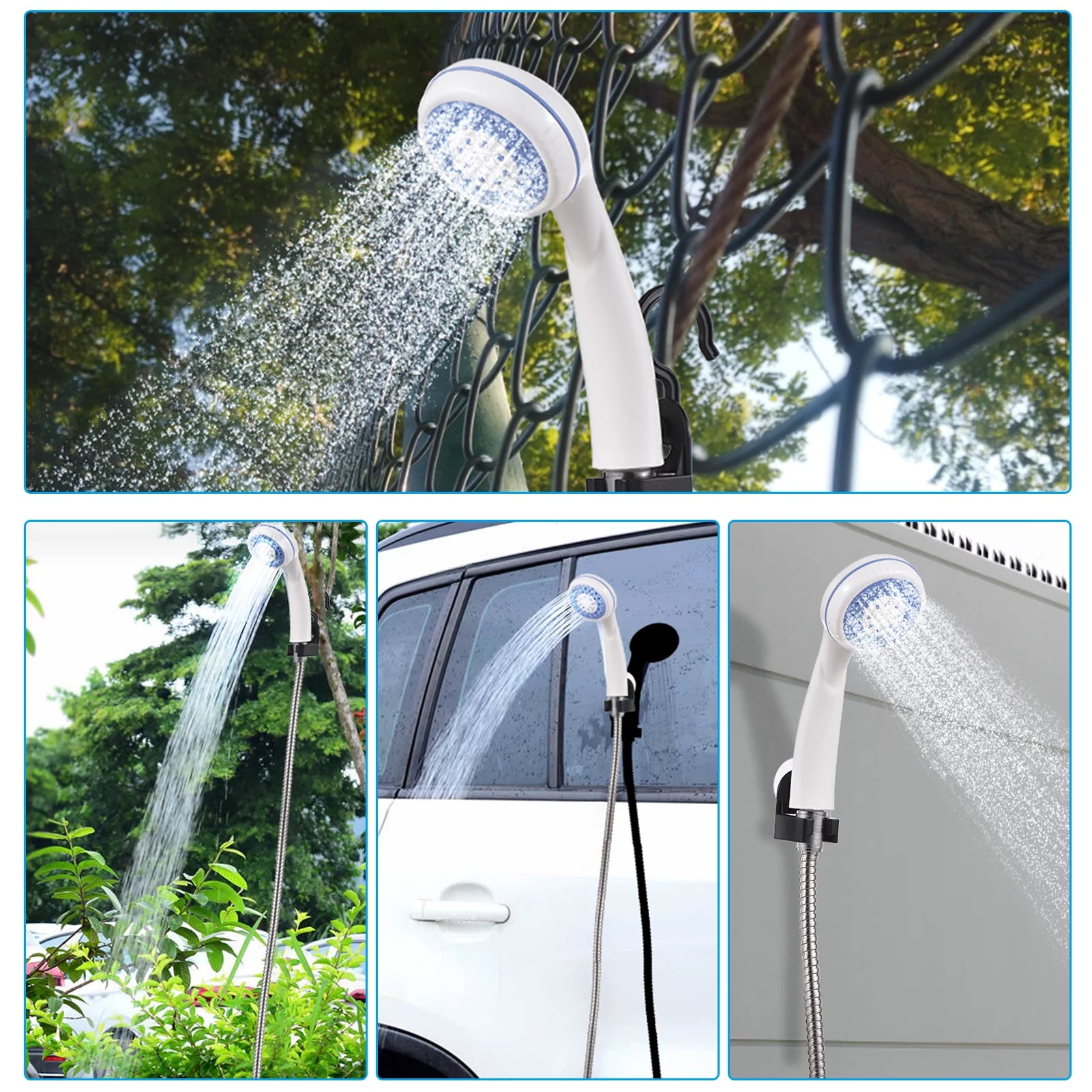 Portable Camping Shower, USB Rechargeable Electric Pump