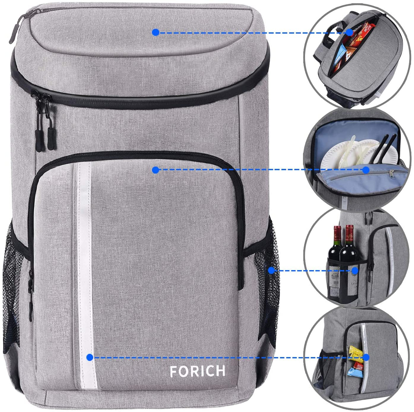 Waterproof Backpack Cooler: 30 Can, Leakproof, Insulated