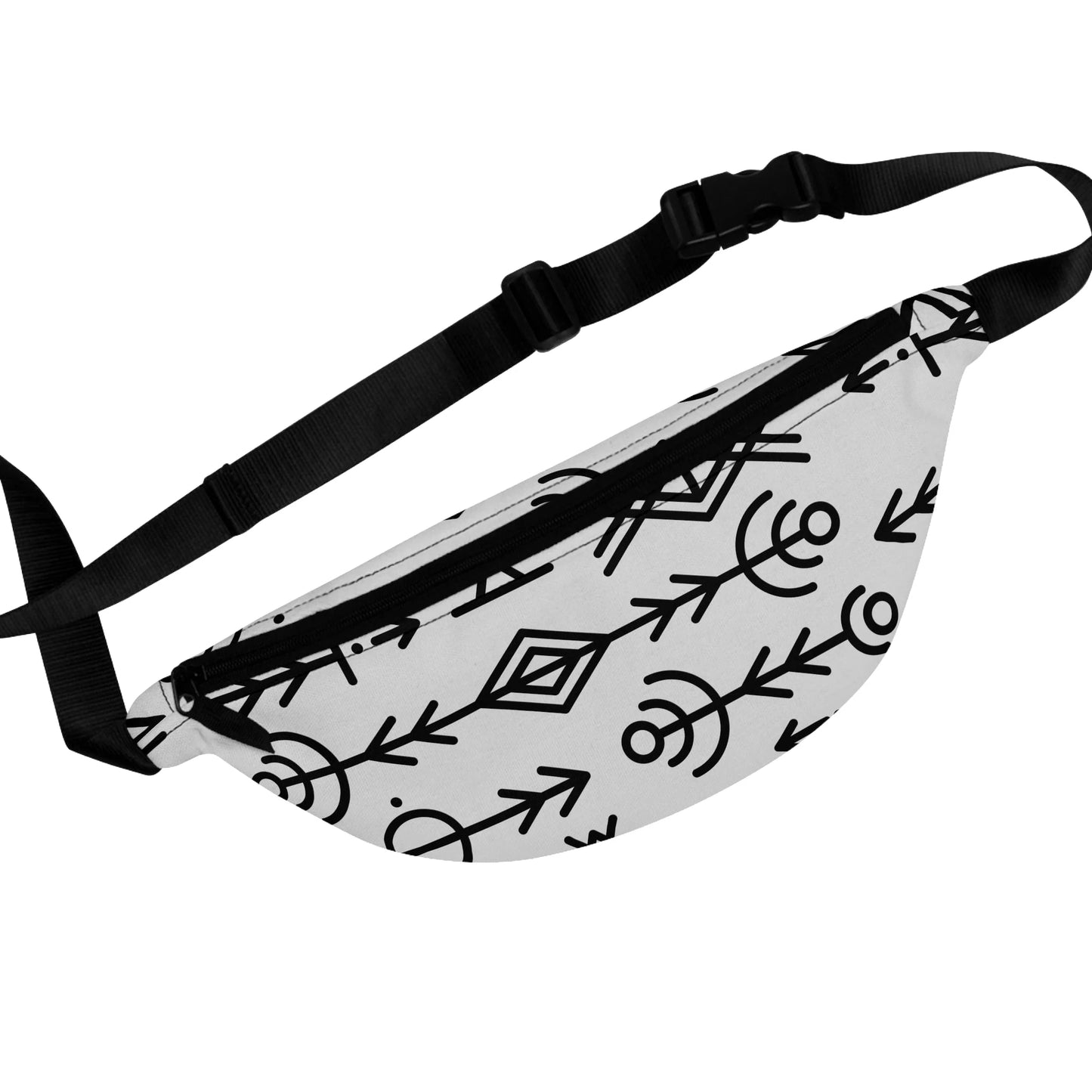 Fanny Pack TRIBAL GRAY Minimal by Queennoble