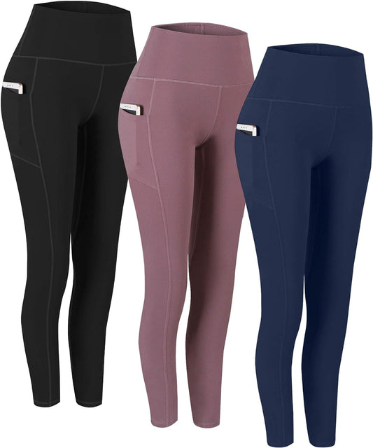 Women's Yoga Leggings: 2-Pack, High-Waisted, 4-Way Stretch