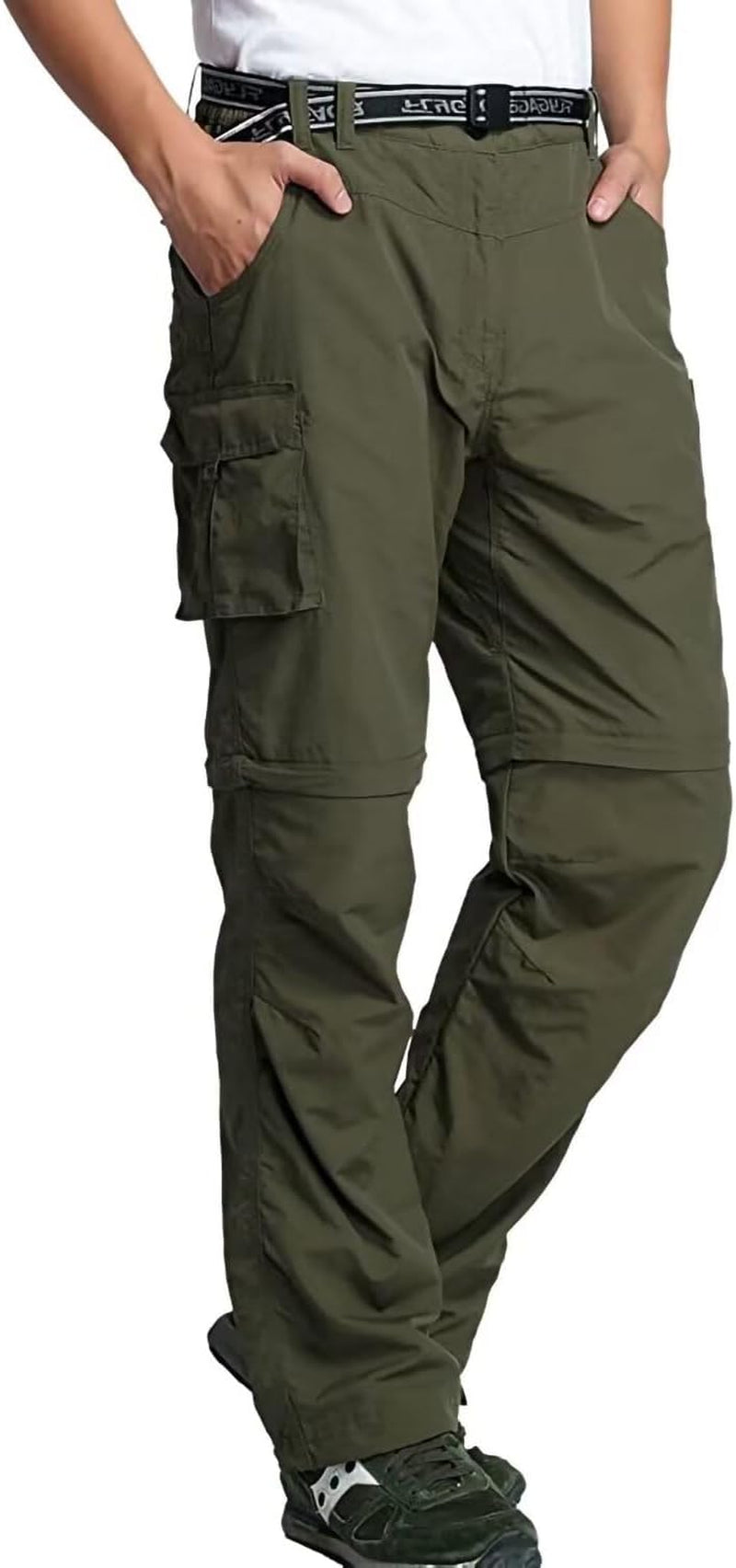 Men's Convertible Hiking Pants: Zip-Off Legs, Cargo Pockets, Lightweight & Quick-Drying