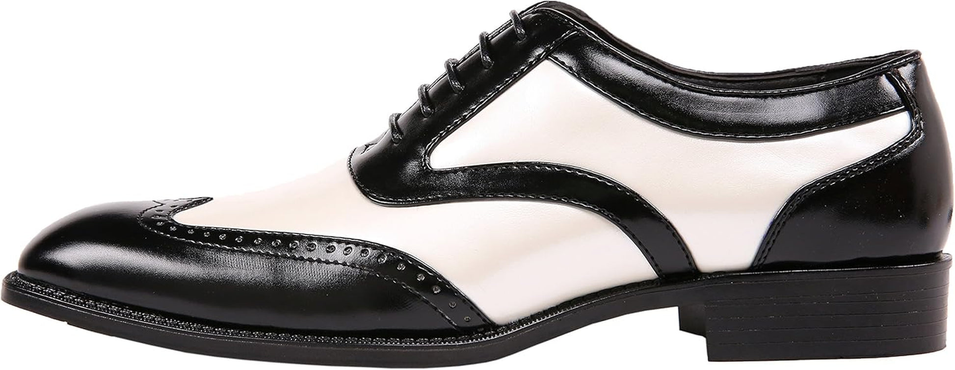 Men's Two-Tone Wingtip Oxford Dress Shoes