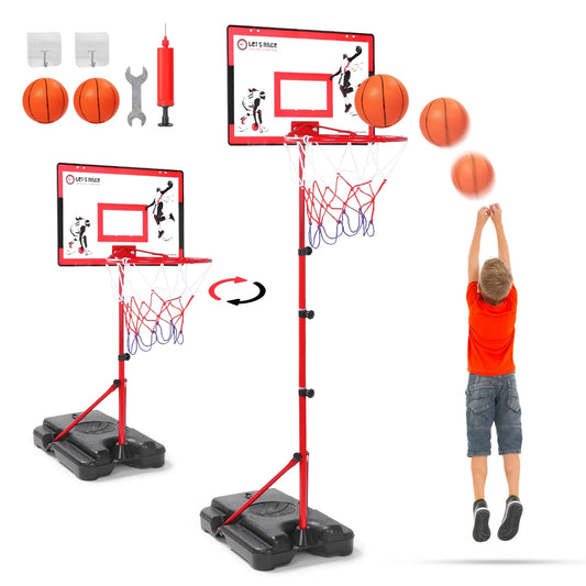 Adjustable Height Basketball Hoop for Kids (Ages 3-8)