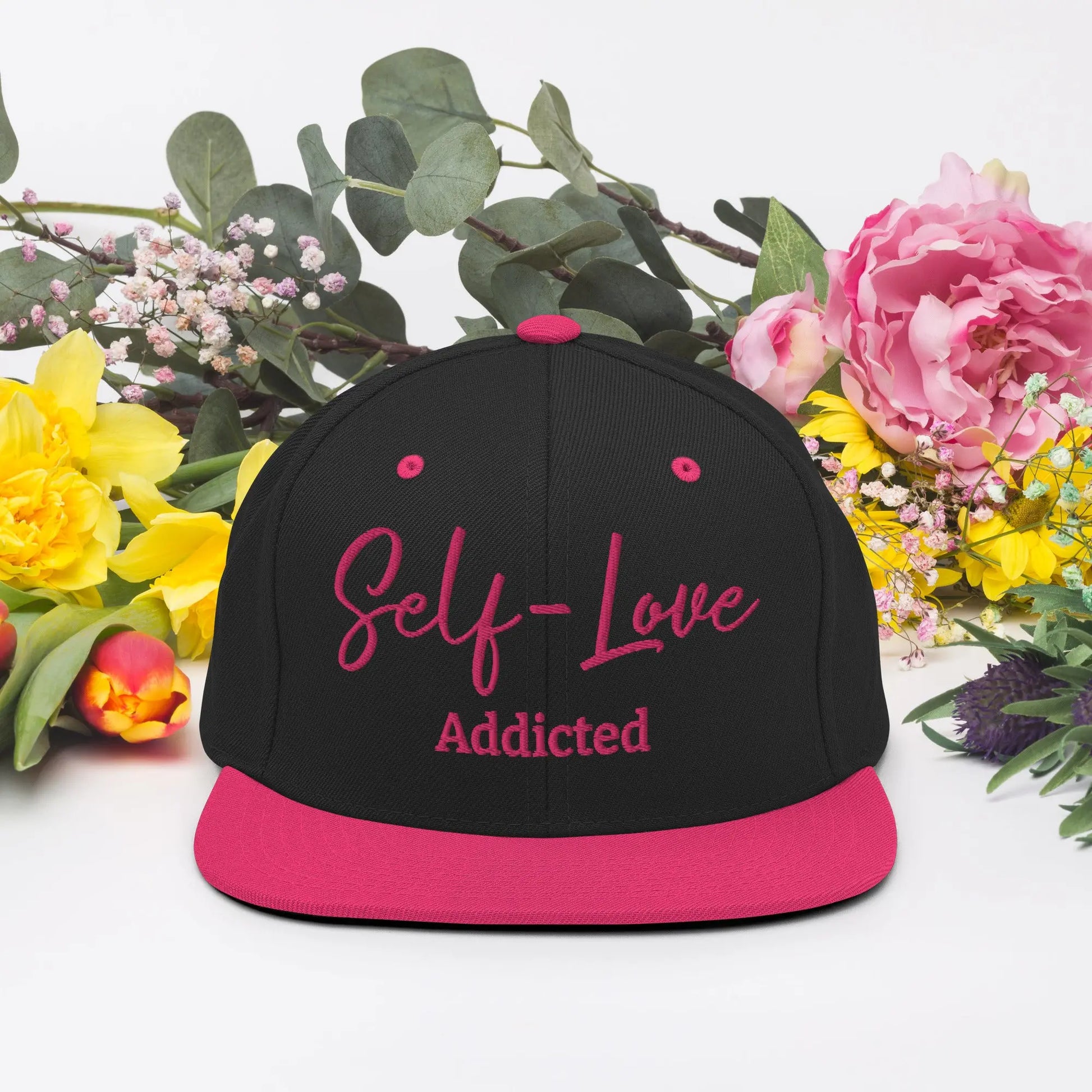 Self Love Addicted Snapback Hat with Embroidery