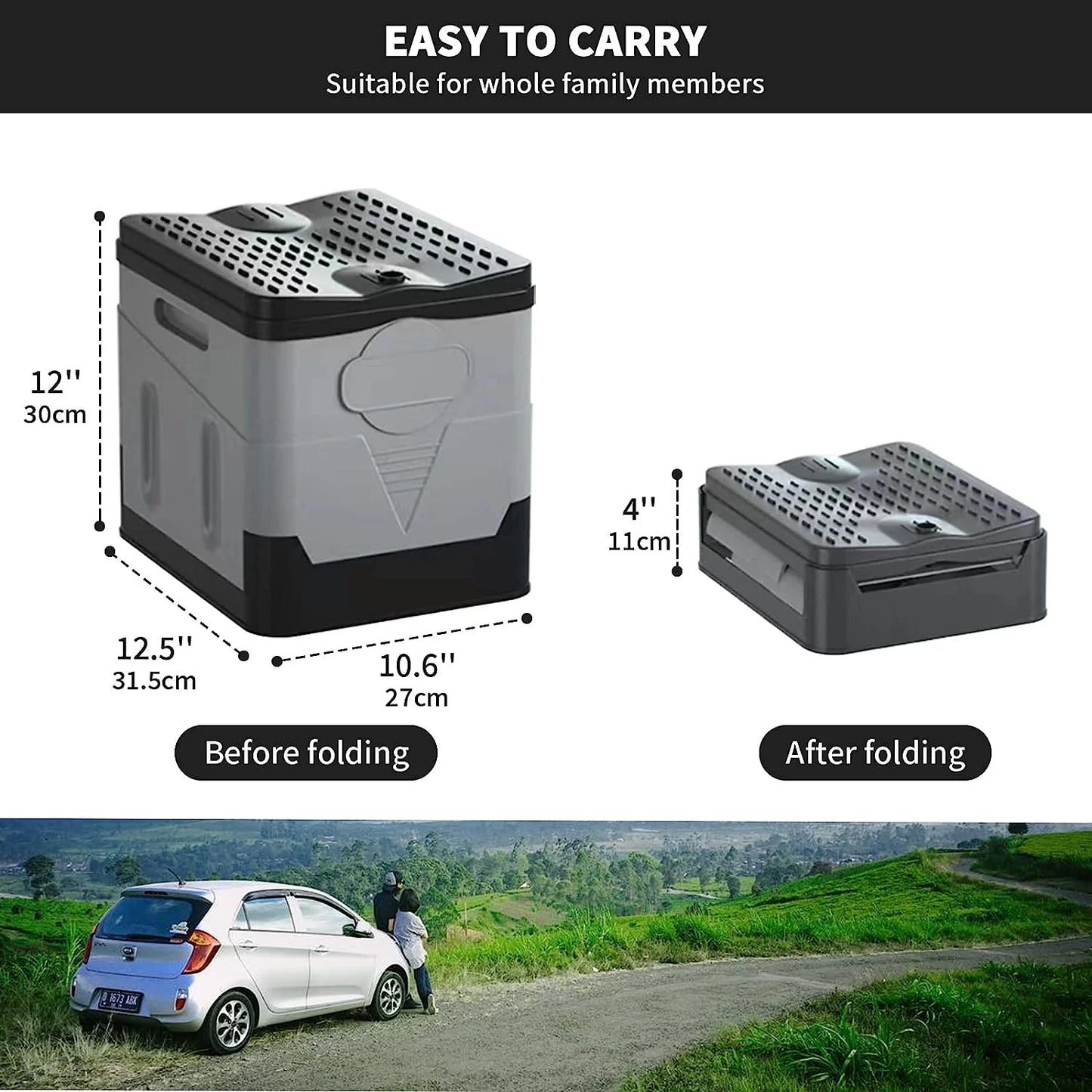 Foldable Travel Toilet for Camping & Outdoors