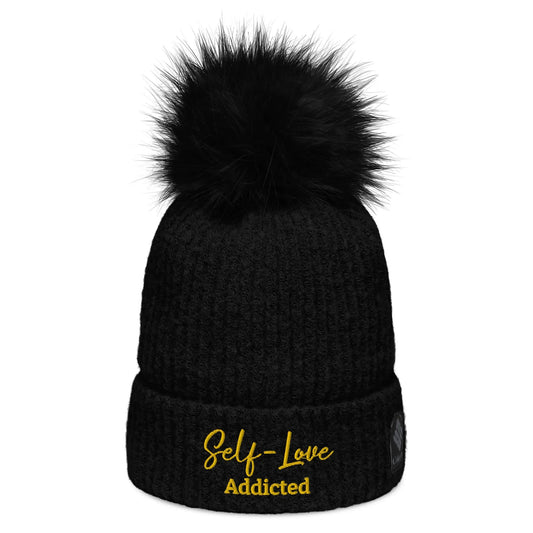 Winter Hats - Self Love - Columbia Pom-Pom Beanie with Embroidery