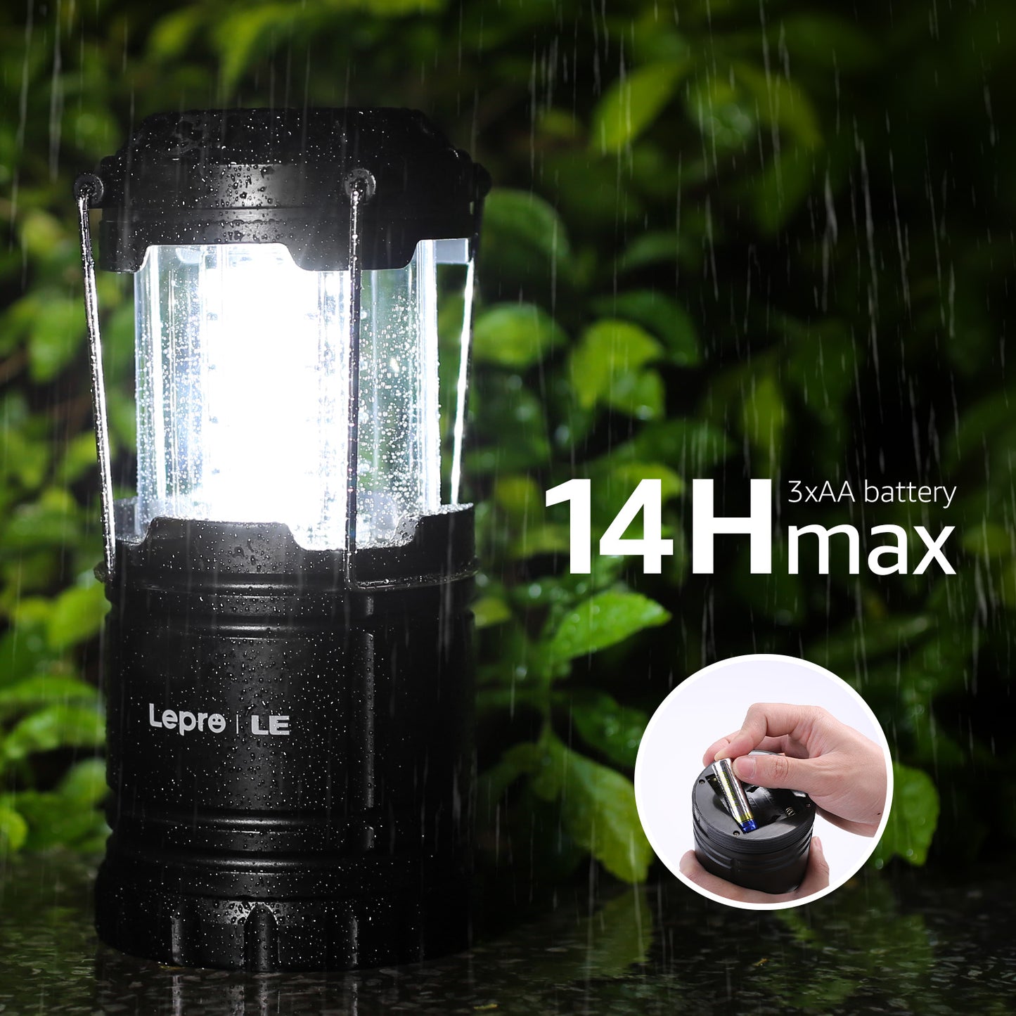 4-Pack LED Collapsible Camping Lanterns (Water Resistant)