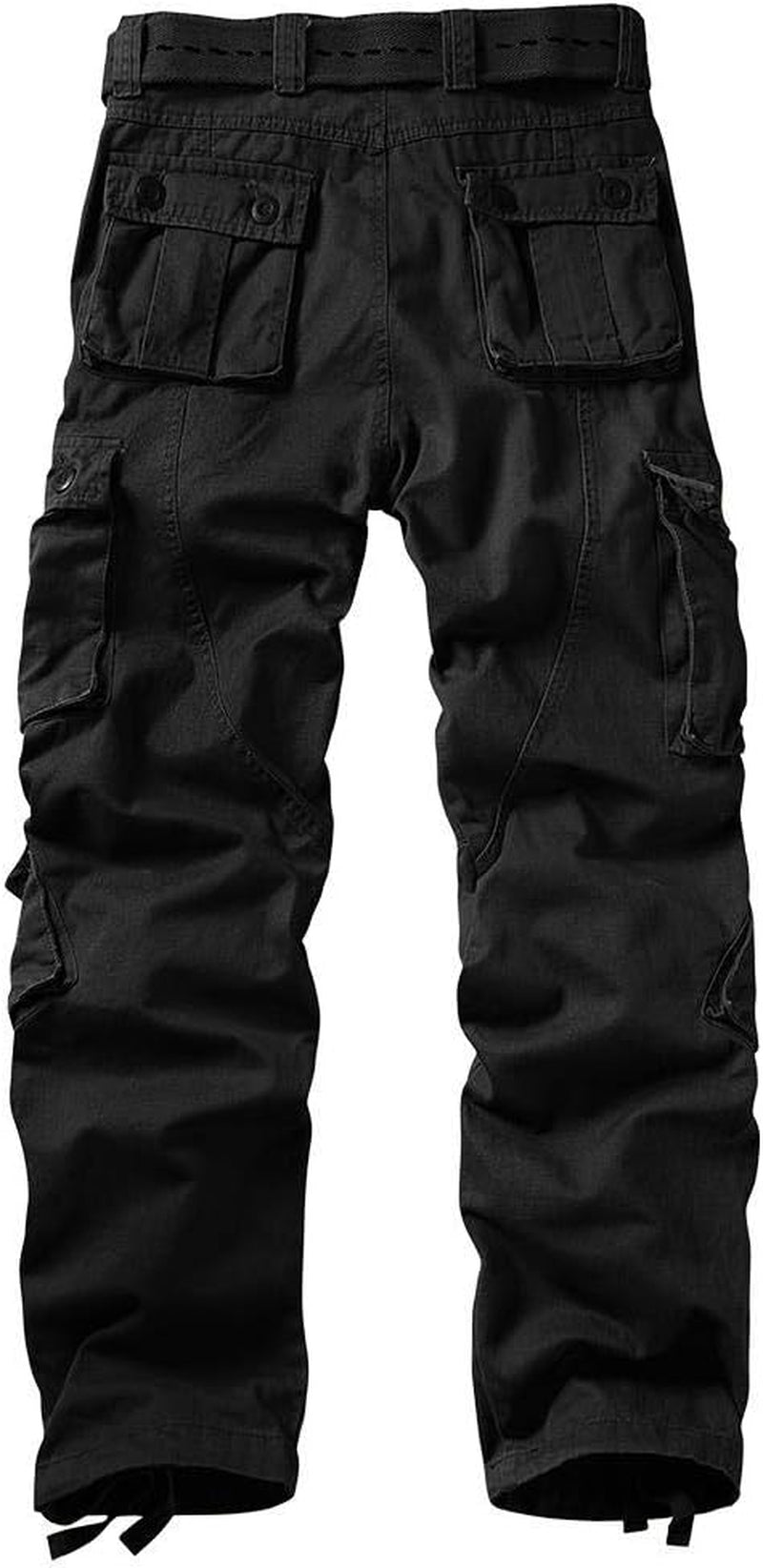 Men's Cargo Pants: Zipper Pockets, Elastic Waistband, Comfortable & Durable