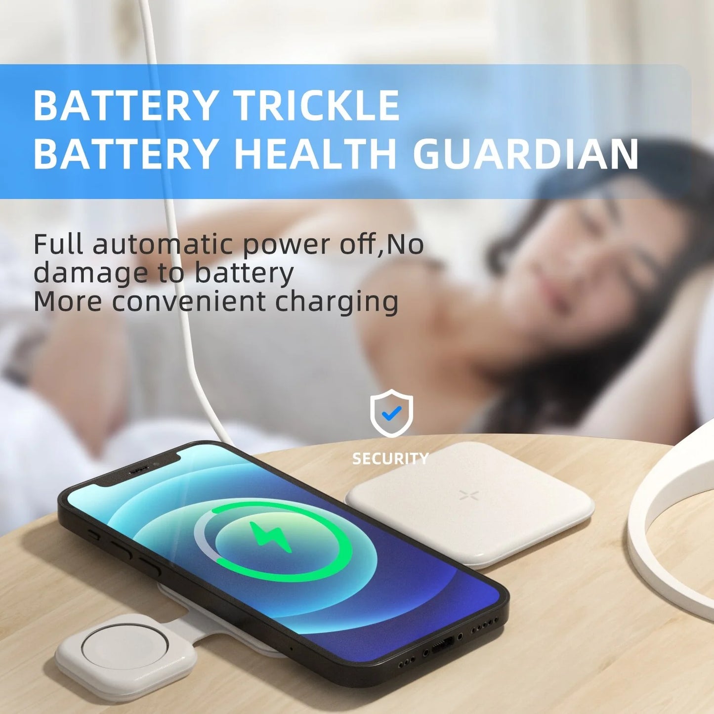 3-in-1 Wireless Charger: 15W Fast Charging