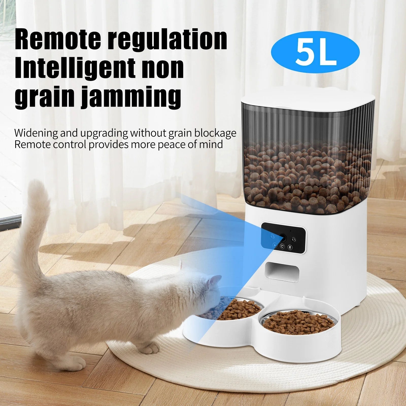 Smart Pet Feeder with 1080p Camera & App Control