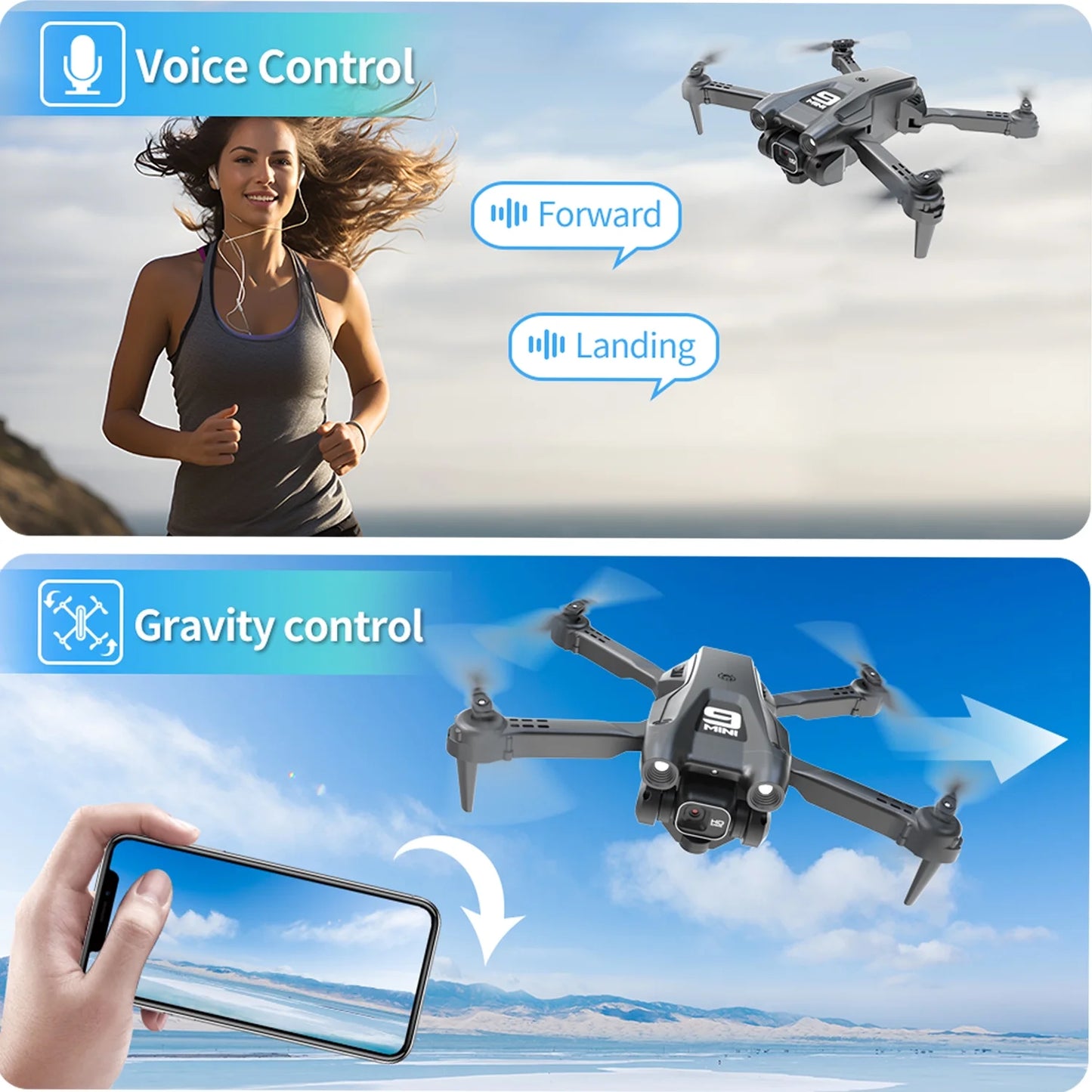 RC Drone with 360° Flips: 1080P HD Camera