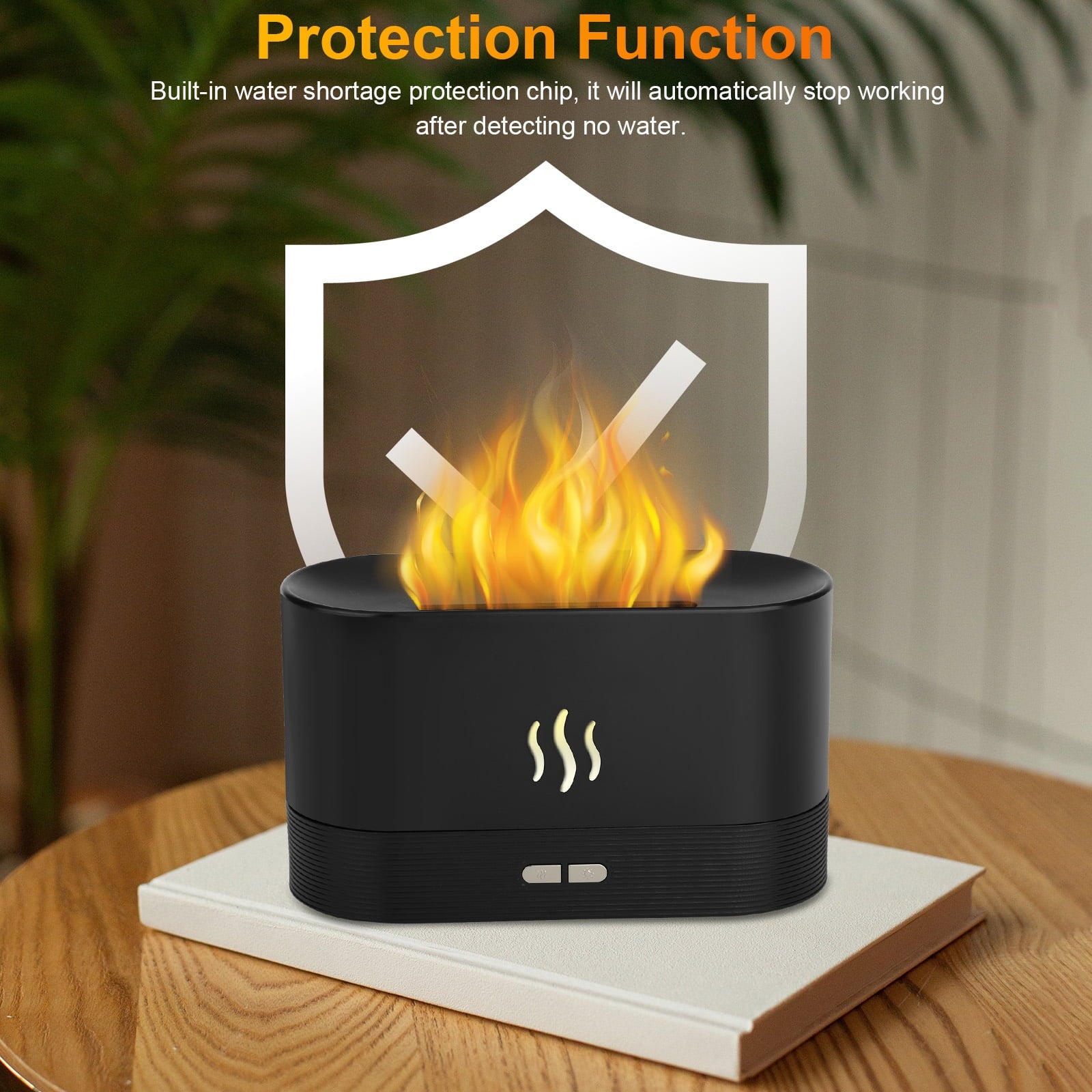 USB Flame Humidifier for Home, Office & Spa