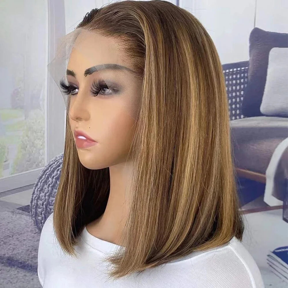 Ombre Highlight 13x4 Lace Front Bob Wig (10")