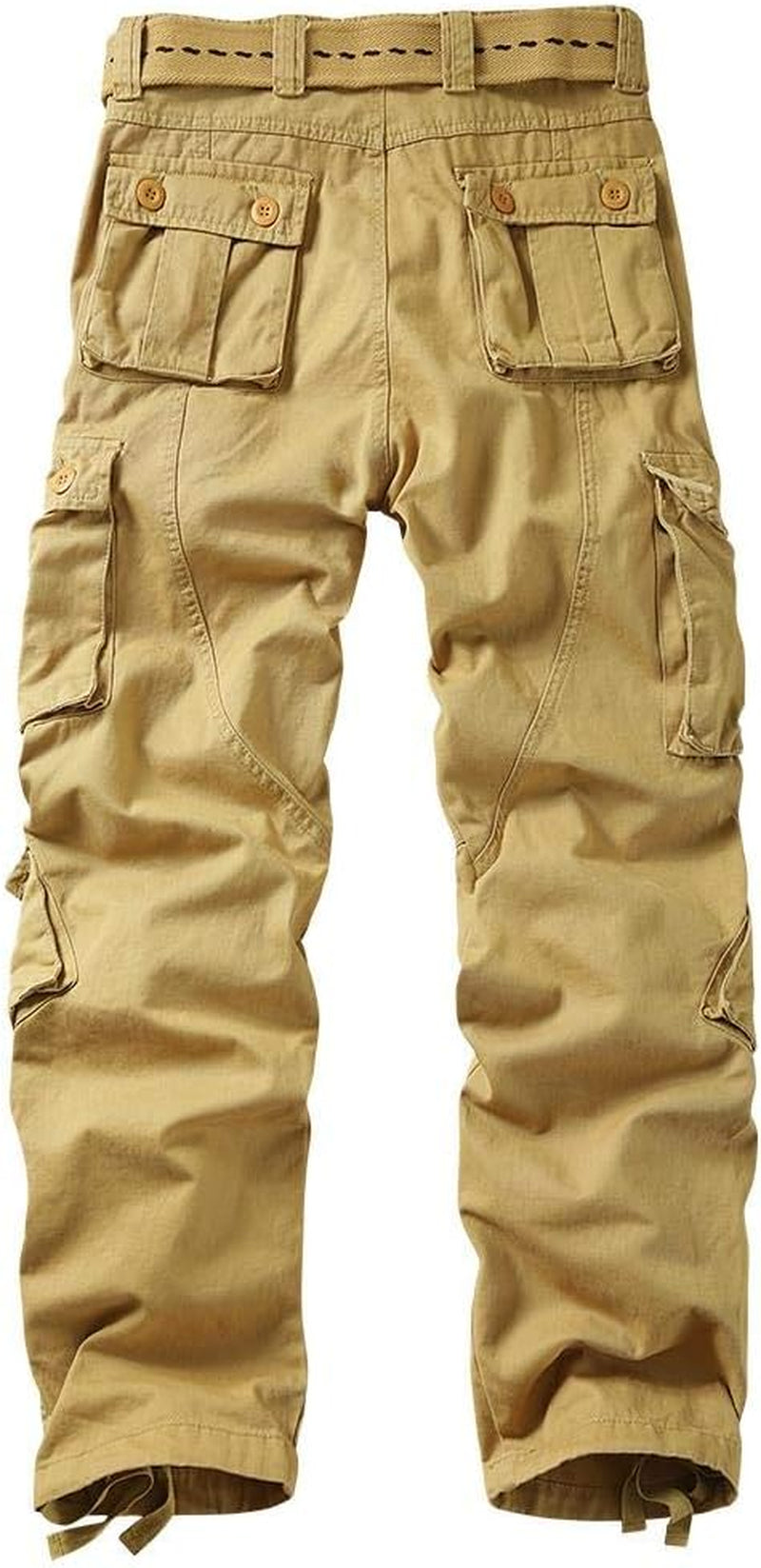 Men's Cargo Pants: Cotton Camo, Relaxed Fit with Multiple Pockets