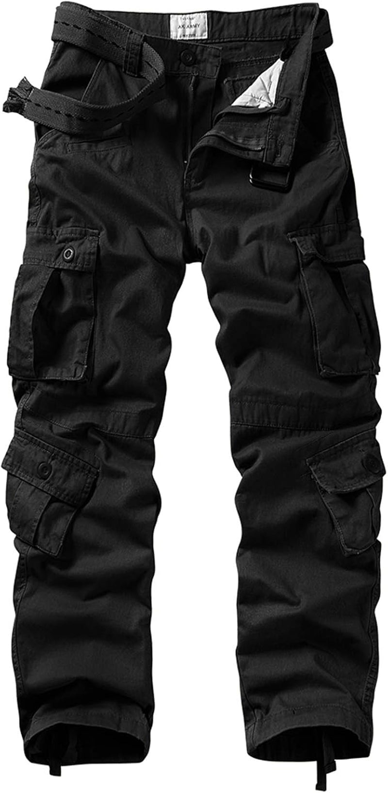 Men's Cargo Pants: Zipper Pockets, Elastic Waistband, Comfortable & Durable