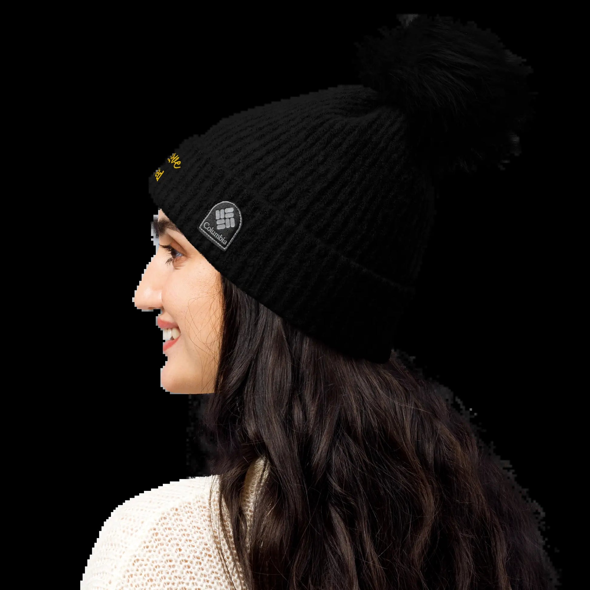 Winter Hats - Self Love - Columbia Pom-Pom Beanie with Embroidery