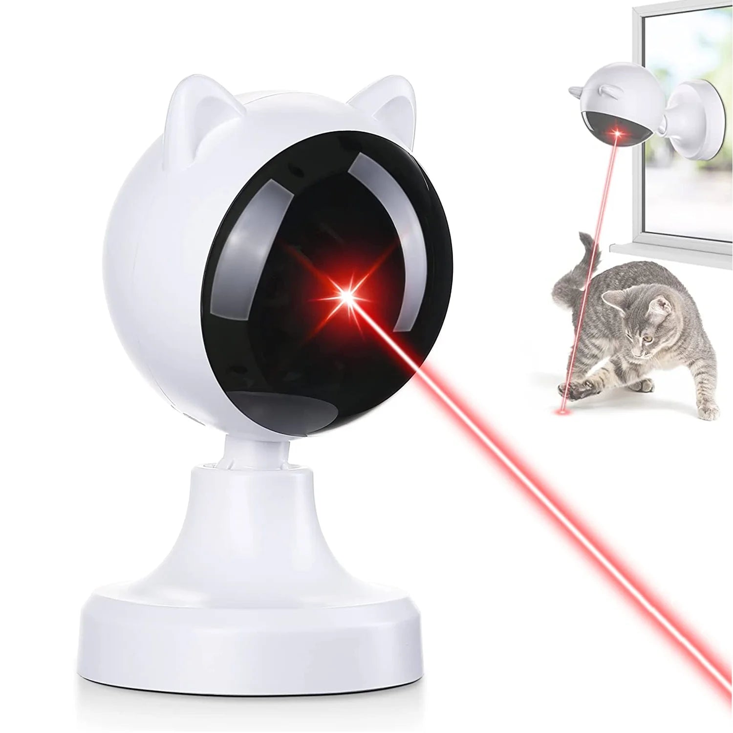 Interactive Laser Cat Toy, Automatic & Rotating