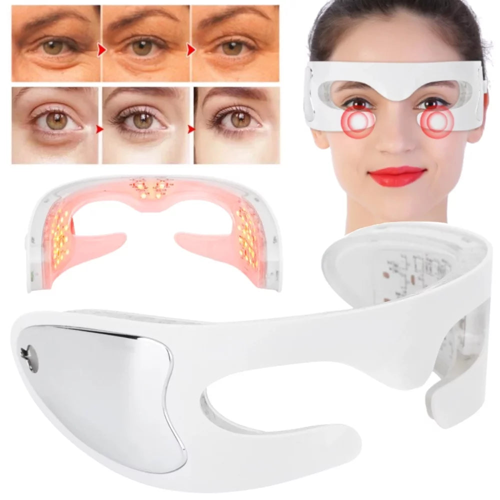 3D Anti-Aging Glasses Massager Red Light Led Eye Mask with Led Therapy