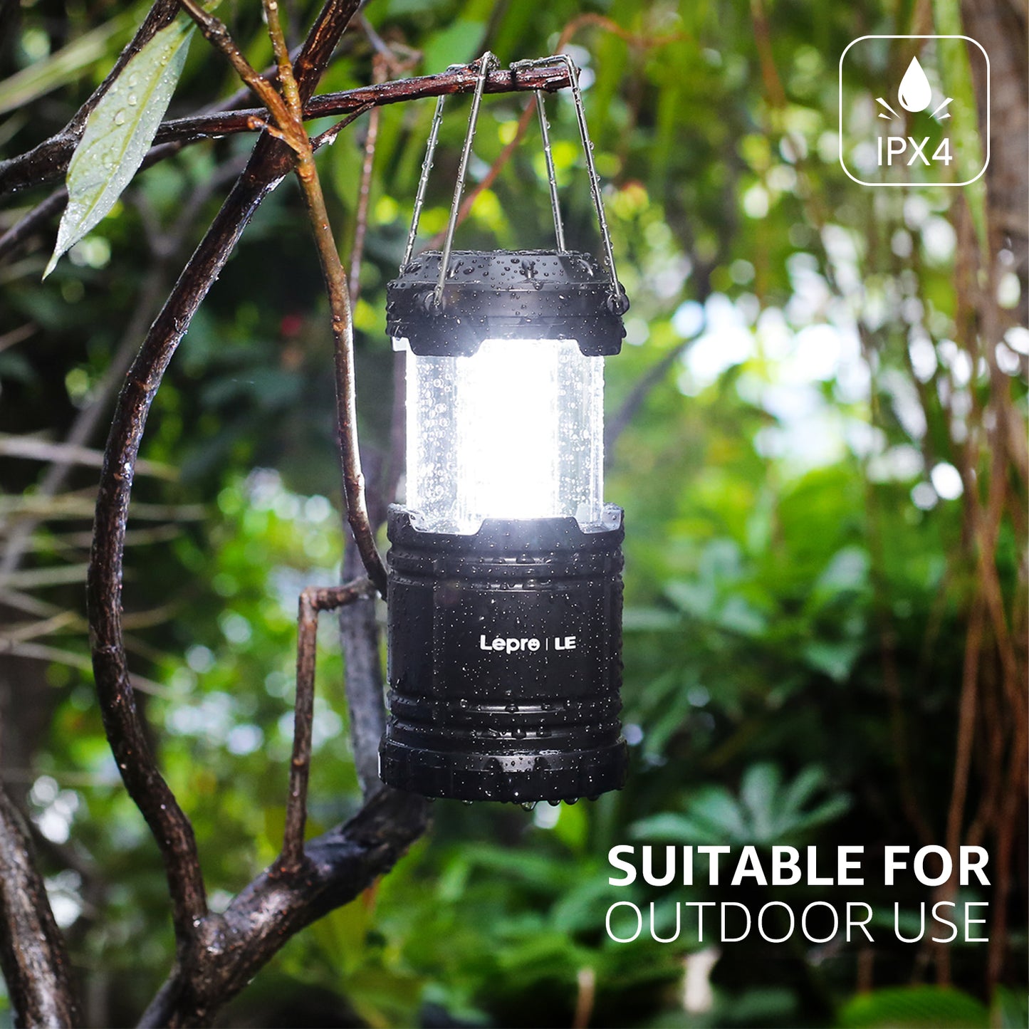 4-Pack LED Collapsible Camping Lanterns (Water Resistant)