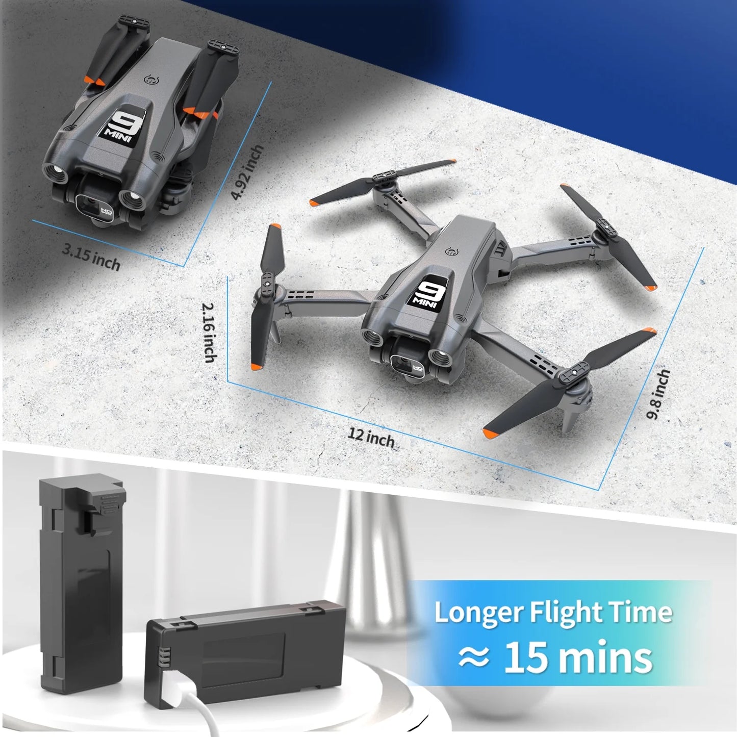 RC Drone with 360° Flips: 1080P HD Camera